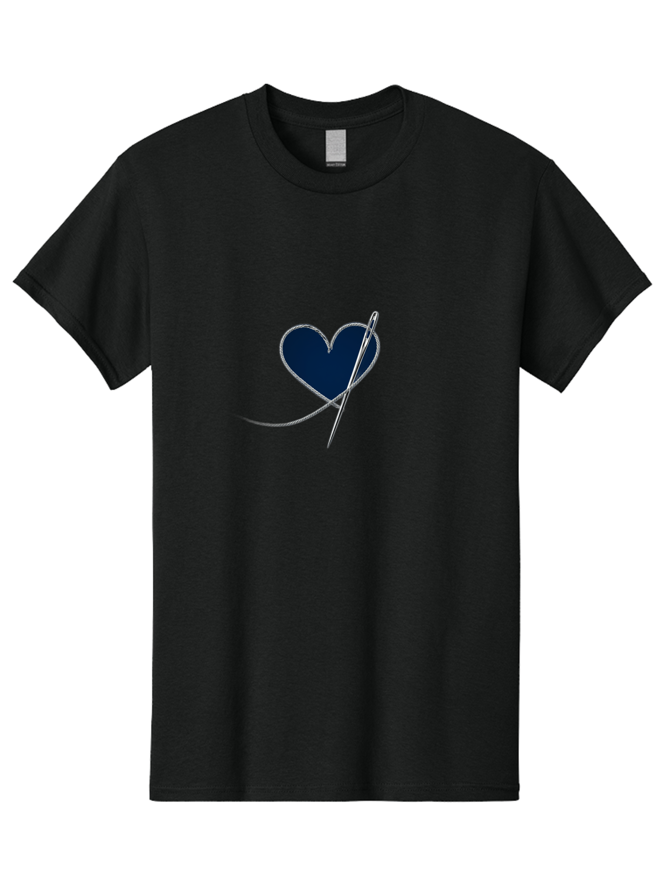 Sewing-Needle-Heart Men'S Graphic Tee, 100% Cotton, Comfortable Casual Summer Wear, Machine Washable, Heart With Needle And Thread, Sewn Love, Handmade Craft, Embroidery Art, Stitched Heart, Needlework, Diy Decoration, Silver Thread Bad533 11