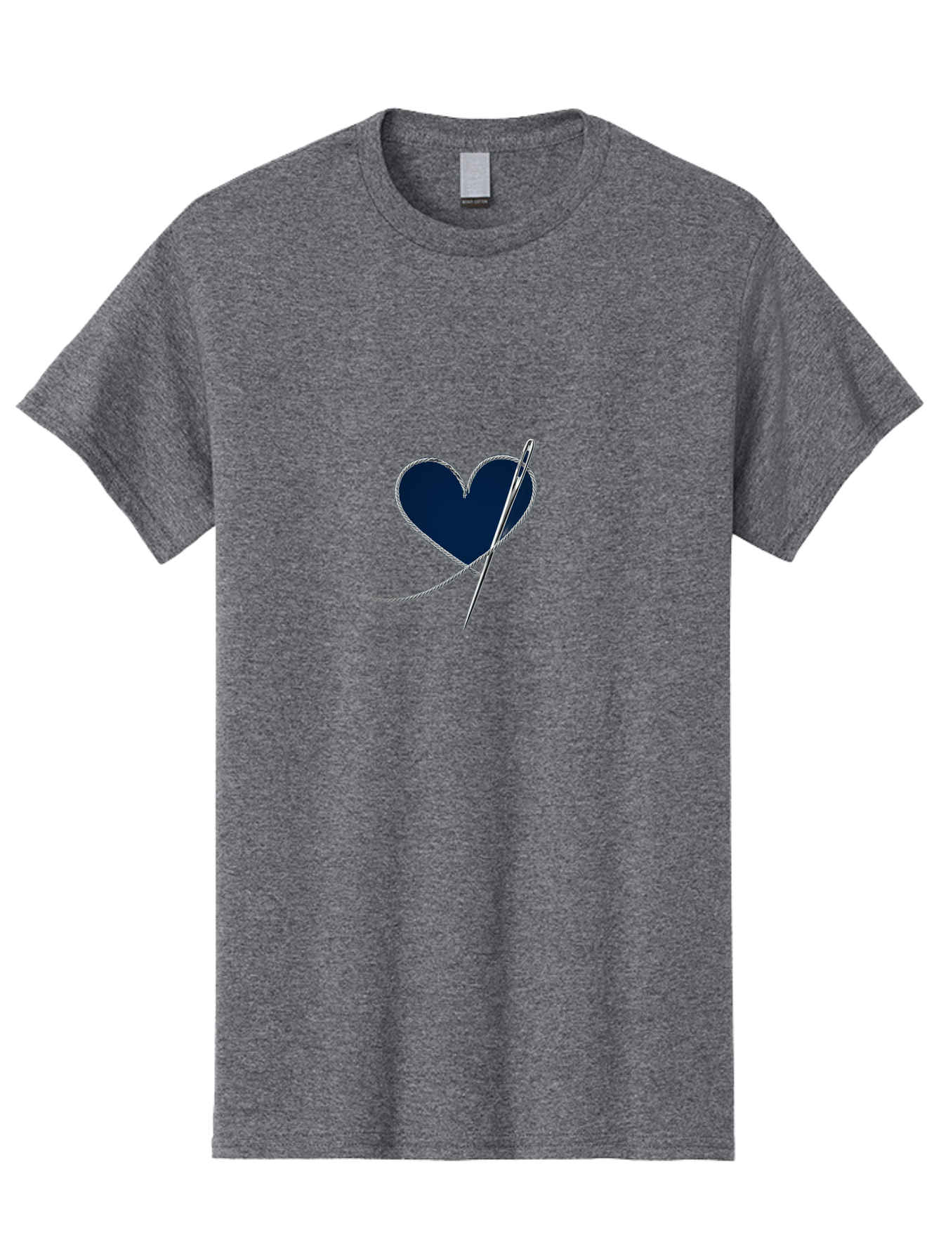 Sewing-Needle-Heart Men'S Graphic Tee, 100% Cotton, Comfortable Casual Summer Wear, Machine Washable, Heart With Needle And Thread, Sewn Love, Handmade Craft, Embroidery Art, Stitched Heart, Needlework, Diy Decoration, Silver Thread Bad533 13