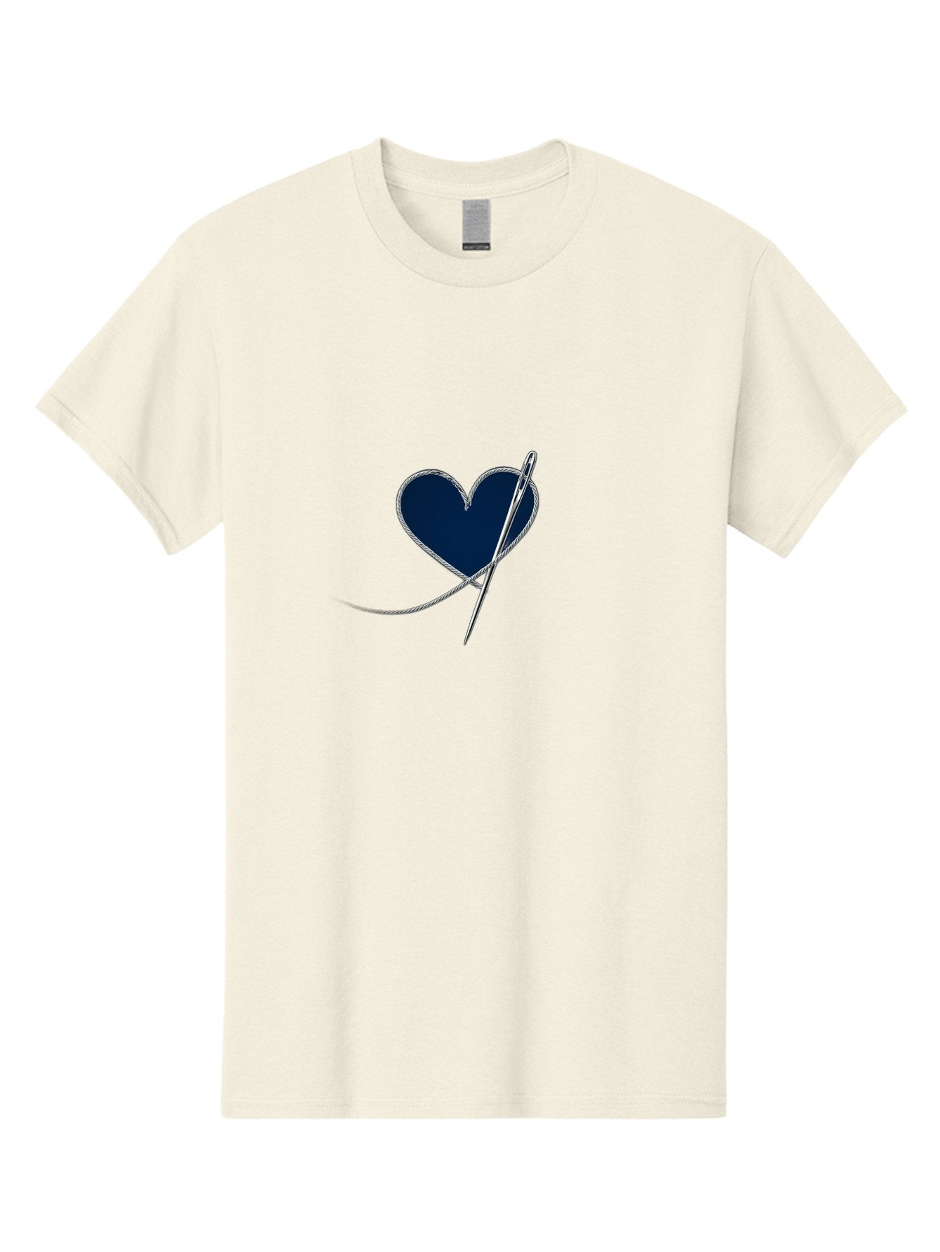 Sewing-Needle-Heart Men'S Graphic Tee, 100% Cotton, Comfortable Casual Summer Wear, Machine Washable, Heart With Needle And Thread, Sewn Love, Handmade Craft, Embroidery Art, Stitched Heart, Needlework, Diy Decoration, Silver Thread Bad533 13