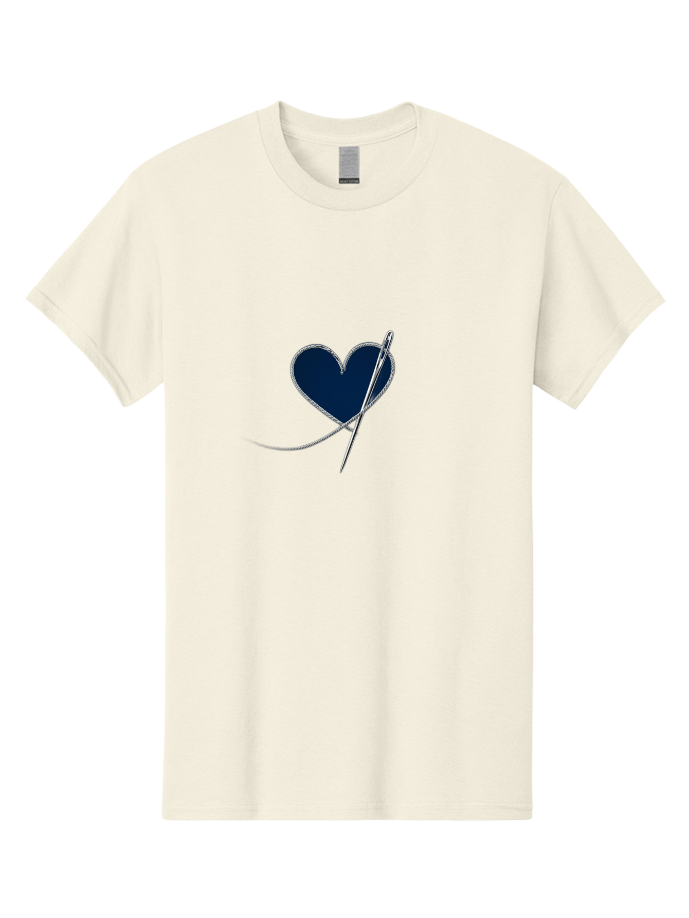 Sewing-Needle-Heart Men'S Graphic Tee, 100% Cotton, Comfortable Casual Summer Wear, Machine Washable, Heart With Needle And Thread, Sewn Love, Handmade Craft, Embroidery Art, Stitched Heart, Needlework, Diy Decoration, Silver Thread Bad533 15