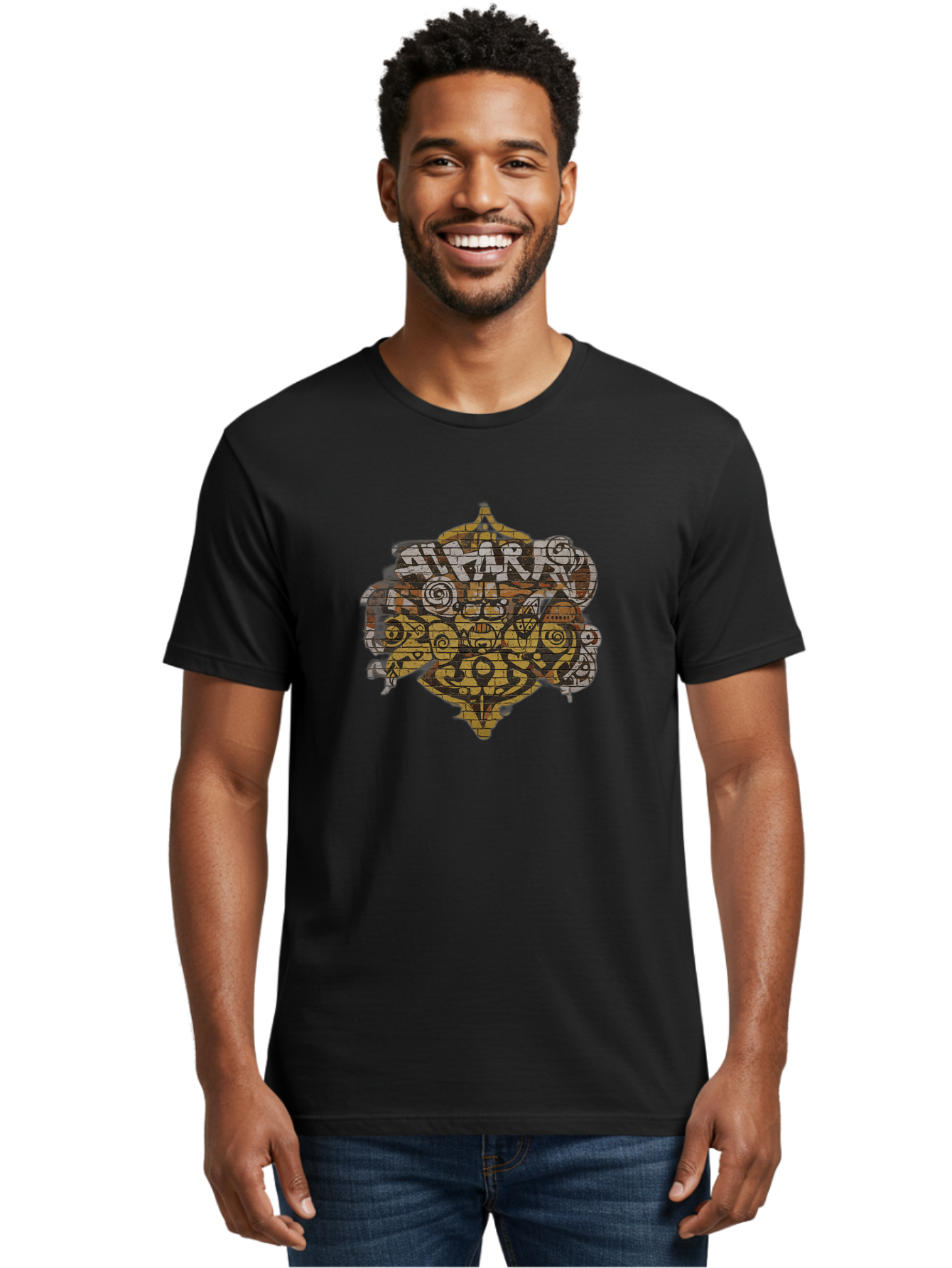 Shark Men'S Graphic Tee, 100% Cotton, Comfortable Casual Summer Wear, Machine Washable, Graffiti Art, Street Art, Urban Culture, Abstract Shapes, Bold Colors, Dynamic Composition, Graffiti Style, Street Wear Inspiration, Urban Decay, Bad534 25