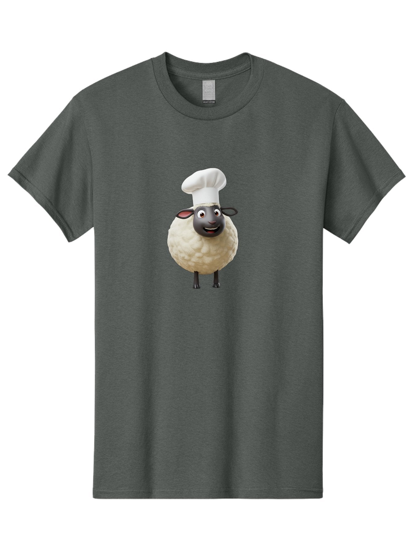 Shaun-The-Sheep-Chef Men'S Graphic Tee, 100% Cotton, Comfortable Casual Summer Wear, Machine Washable, Shaun The Sheep, Chef Hat, Cartoon Character, Cooking, Culinary, Funny Animal, 3D Animation, Character Design, Humorous, Whimsical, Lamb, Bad537 6