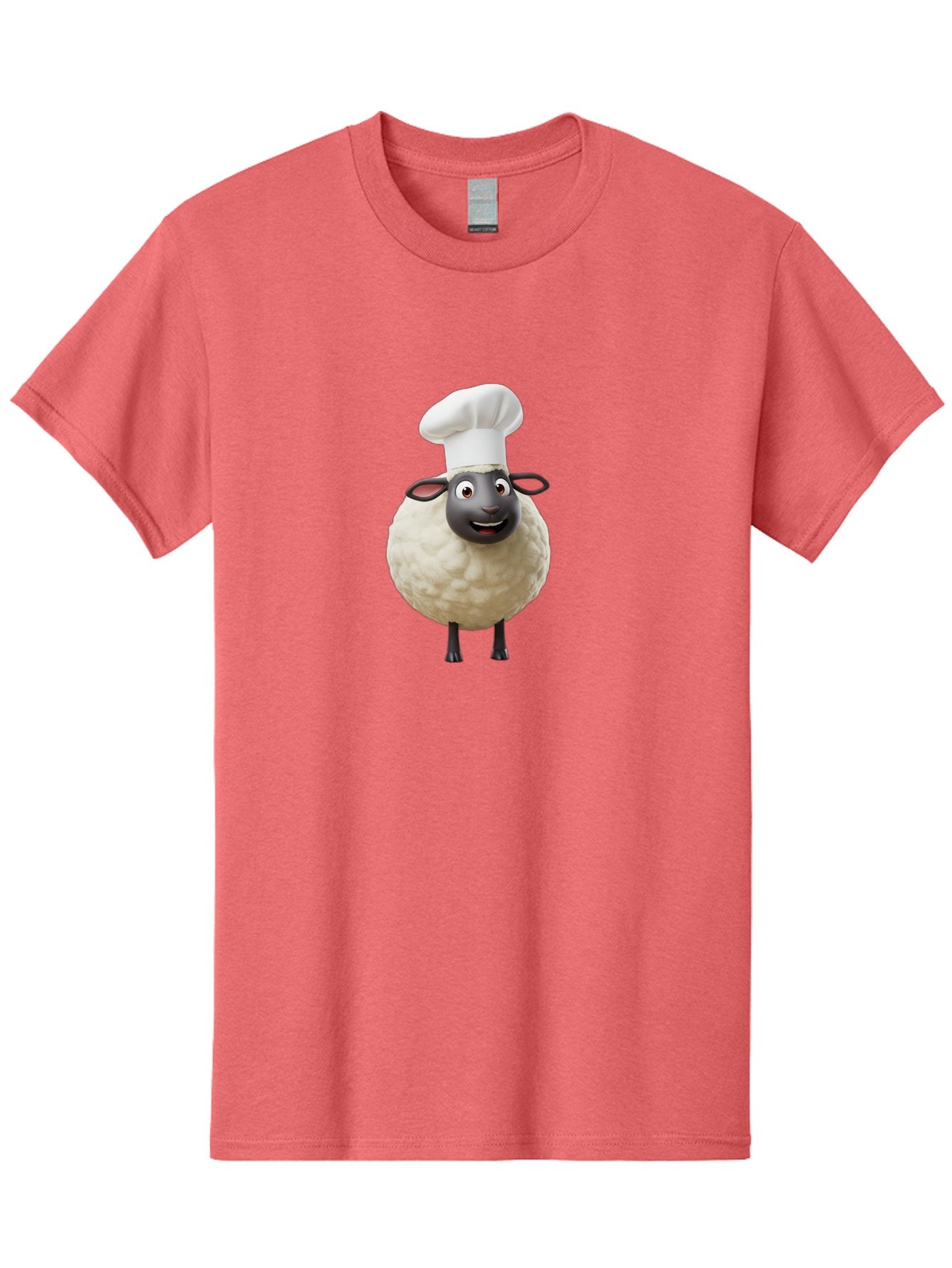 Shaun-The-Sheep-Chef Men'S Graphic Tee, 100% Cotton, Comfortable Casual Summer Wear, Machine Washable, Shaun The Sheep, Chef Hat, Cartoon Character, Cooking, Culinary, Funny Animal, 3D Animation, Character Design, Humorous, Whimsical, Lamb, Bad537 5