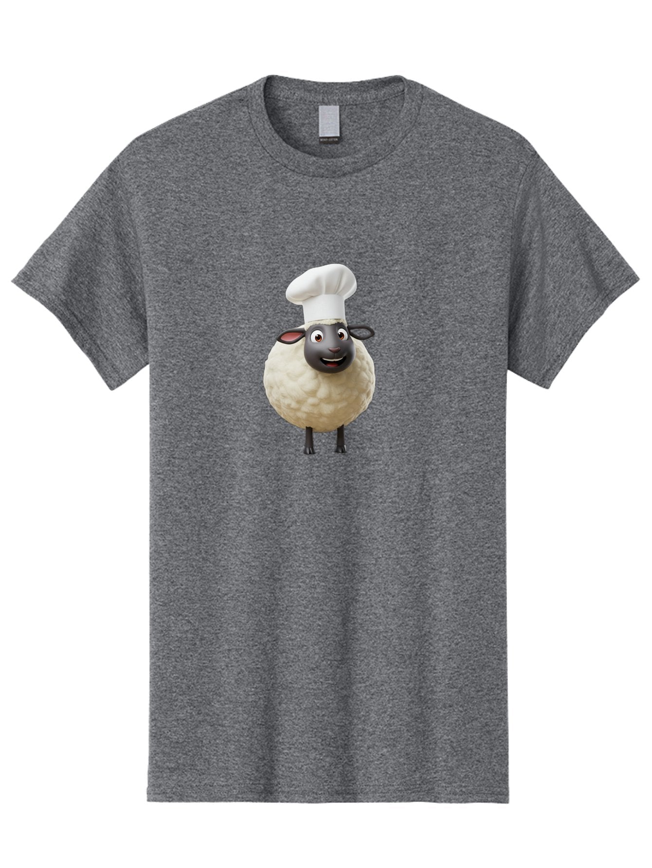 Shaun-The-Sheep-Chef Men'S Graphic Tee, 100% Cotton, Comfortable Casual Summer Wear, Machine Washable, Shaun The Sheep, Chef Hat, Cartoon Character, Cooking, Culinary, Funny Animal, 3D Animation, Character Design, Humorous, Whimsical, Lamb, Bad537 15