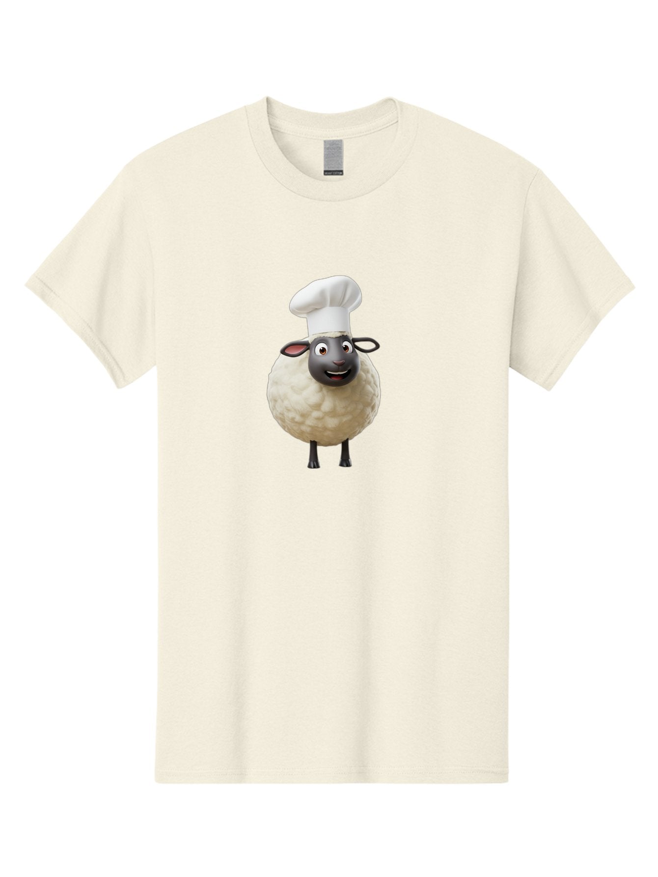 Shaun-The-Sheep-Chef Men'S Graphic Tee, 100% Cotton, Comfortable Casual Summer Wear, Machine Washable, Shaun The Sheep, Chef Hat, Cartoon Character, Cooking, Culinary, Funny Animal, 3D Animation, Character Design, Humorous, Whimsical, Lamb, Bad537 7