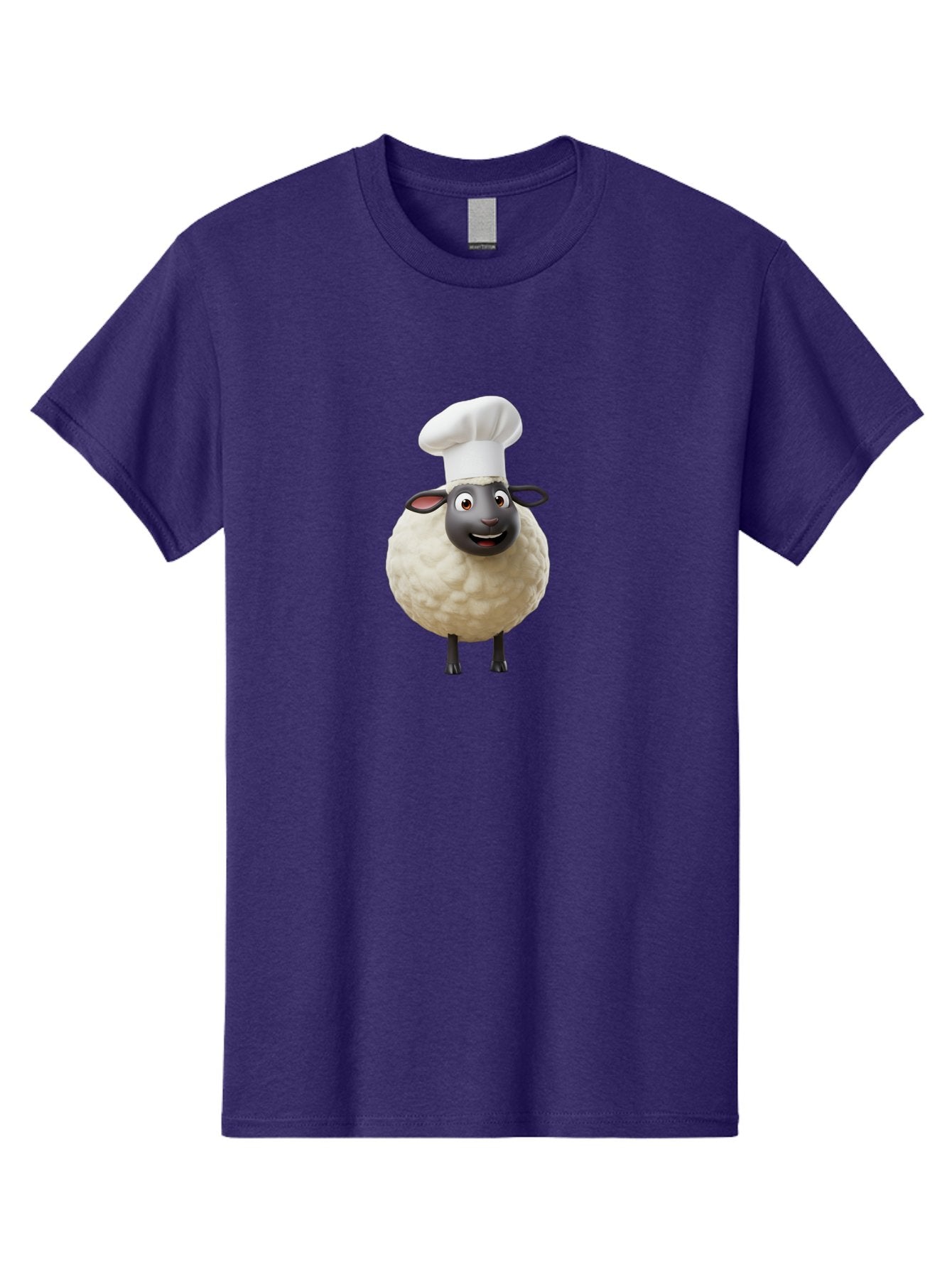 Shaun-The-Sheep-Chef Men'S Graphic Tee, 100% Cotton, Comfortable Casual Summer Wear, Machine Washable, Shaun The Sheep, Chef Hat, Cartoon Character, Cooking, Culinary, Funny Animal, 3D Animation, Character Design, Humorous, Whimsical, Lamb, Bad537 9