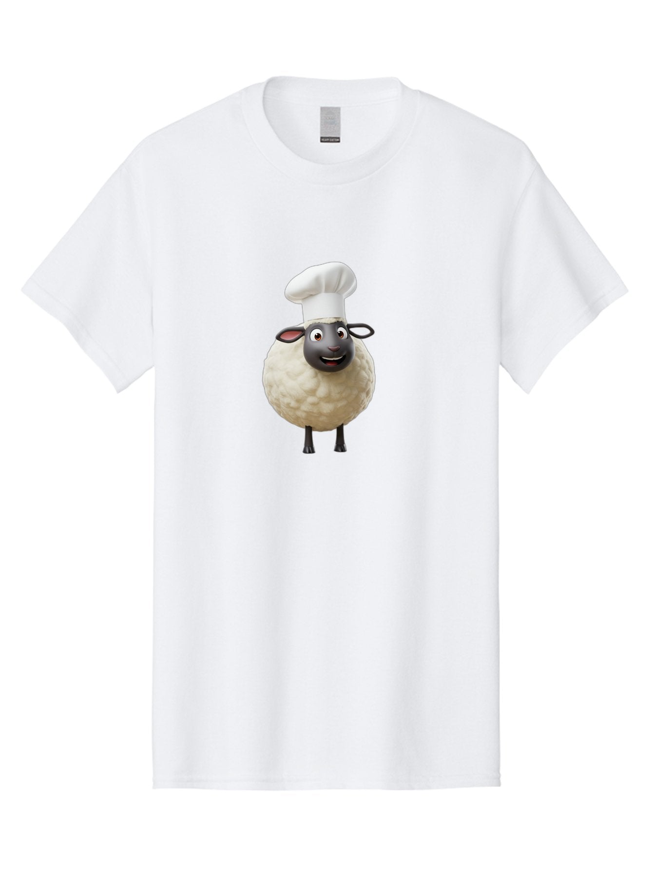 Shaun-The-Sheep-Chef Men'S Graphic Tee, 100% Cotton, Comfortable Casual Summer Wear, Machine Washable, Shaun The Sheep, Chef Hat, Cartoon Character, Cooking, Culinary, Funny Animal, 3D Animation, Character Design, Humorous, Whimsical, Lamb, Bad537 14