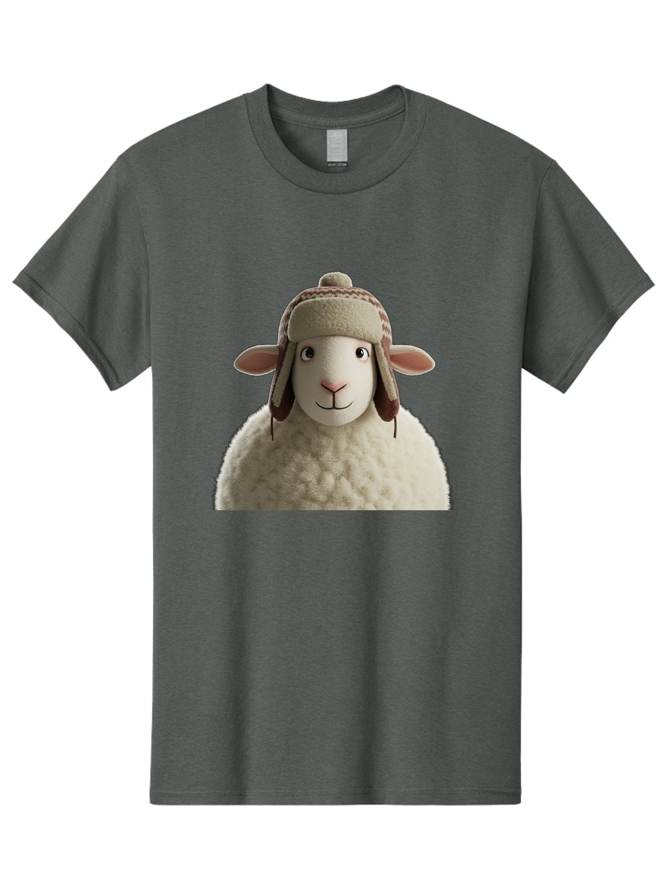 Shaun-The-Sheep Men'S Graphic Tee, 100% Cotton, Comfortable Casual Summer Wear, Machine Washable, Cartoon Sheep, Fluffy Sheep, Sheep With Hat, Funny Animal, Cute Character, Lovable Cartoon, Sheep Mascot, Funny Sheep, Woolly Sheep, Bad542 6
