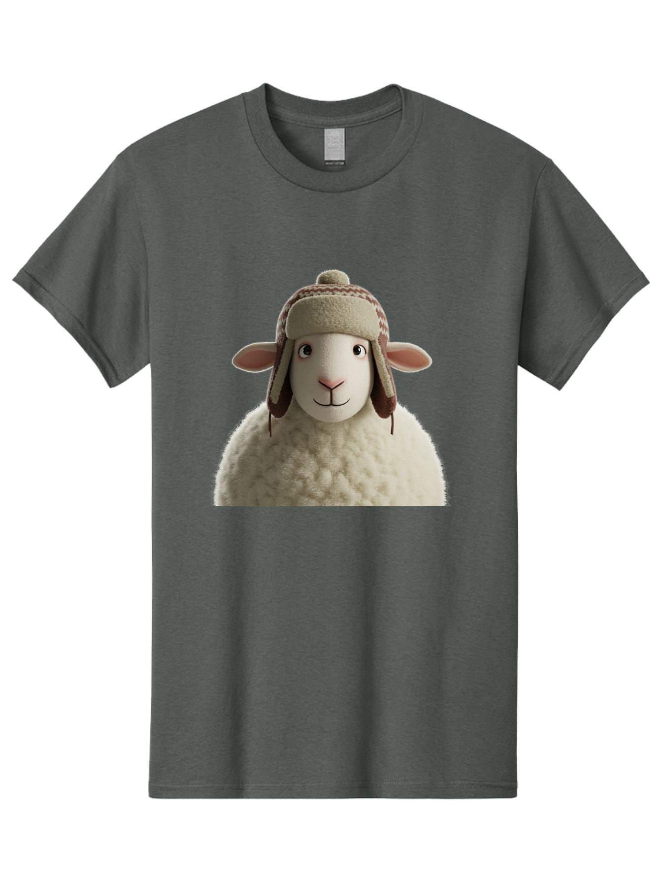 Shaun-The-Sheep Men'S Graphic Tee, 100% Cotton, Comfortable Casual Summer Wear, Machine Washable, Cartoon Sheep, Fluffy Sheep, Sheep With Hat, Funny Animal, Cute Character, Lovable Cartoon, Sheep Mascot, Funny Sheep, Woolly Sheep, Bad542 7