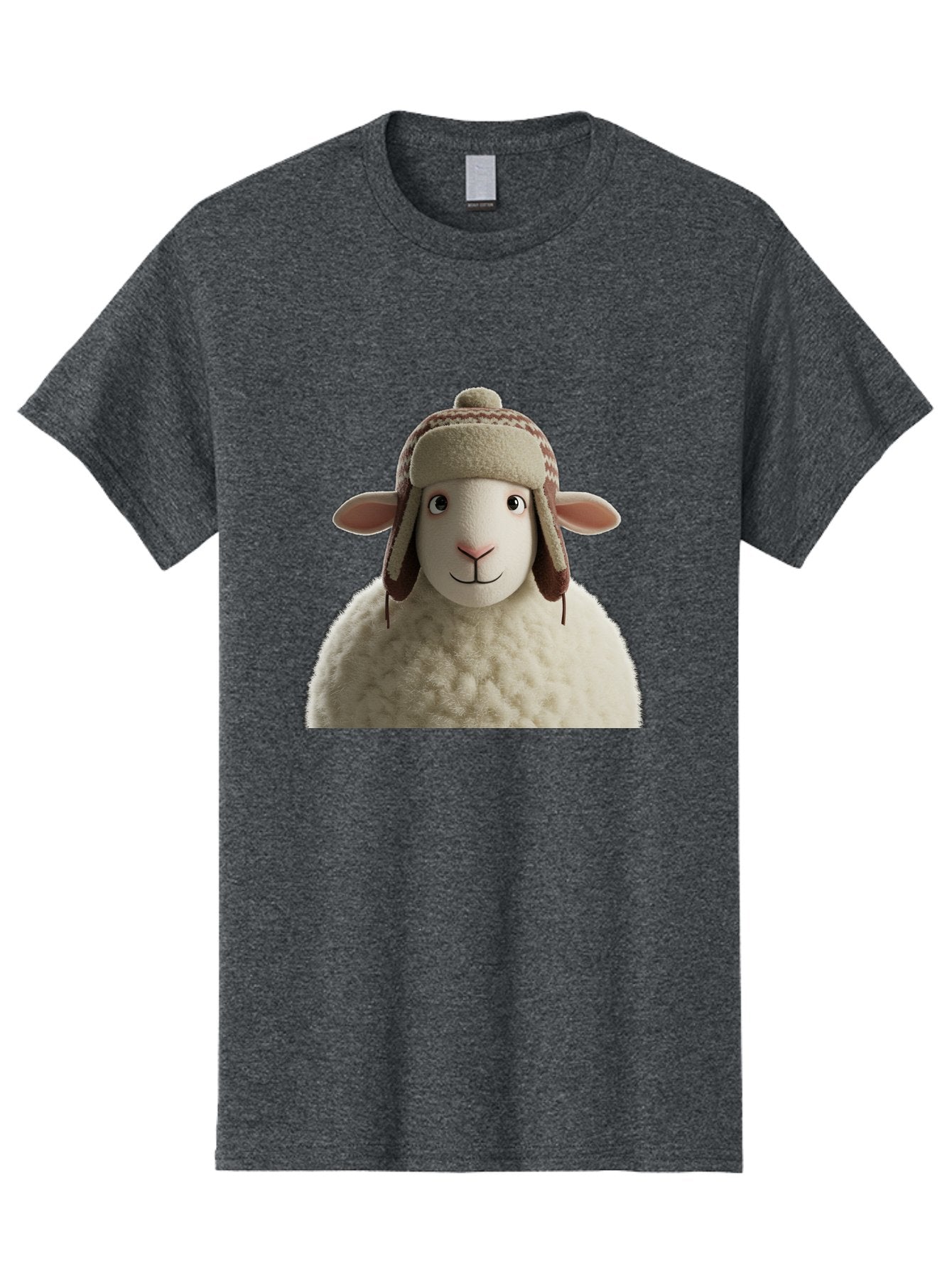 Shaun-The-Sheep Men'S Graphic Tee, 100% Cotton, Comfortable Casual Summer Wear, Machine Washable, Cartoon Sheep, Fluffy Sheep, Sheep With Hat, Funny Animal, Cute Character, Lovable Cartoon, Sheep Mascot, Funny Sheep, Woolly Sheep, Bad542 15