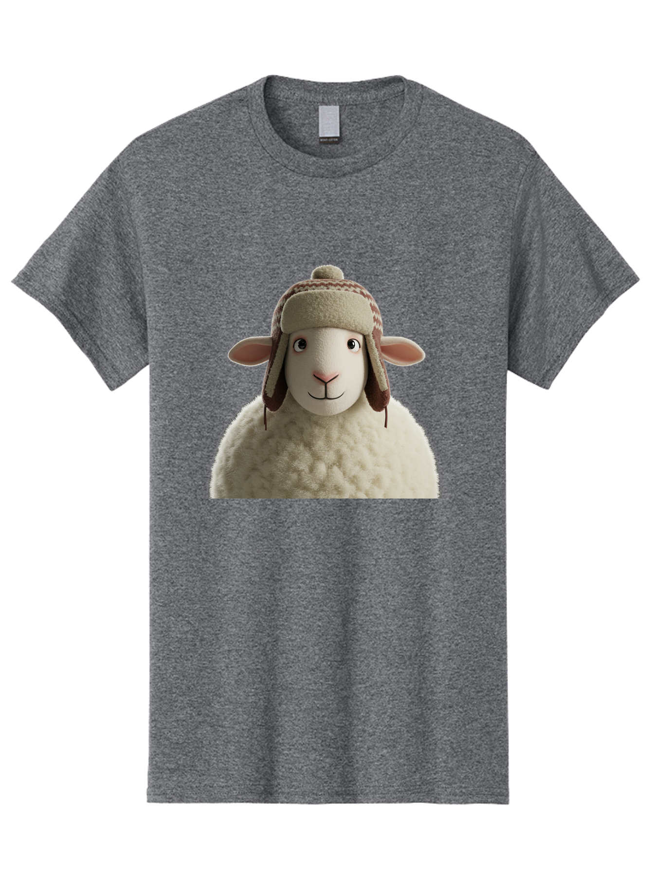 Shaun-The-Sheep Men'S Graphic Tee, 100% Cotton, Comfortable Casual Summer Wear, Machine Washable, Cartoon Sheep, Fluffy Sheep, Sheep With Hat, Funny Animal, Cute Character, Lovable Cartoon, Sheep Mascot, Funny Sheep, Woolly Sheep, Bad542 11