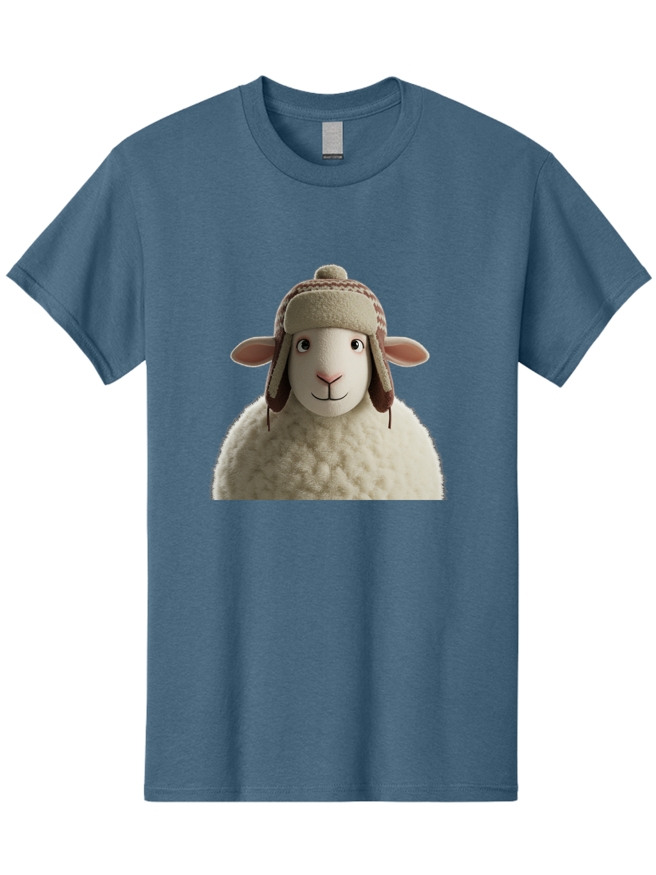 Shaun-The-Sheep Men'S Graphic Tee, 100% Cotton, Comfortable Casual Summer Wear, Machine Washable, Cartoon Sheep, Fluffy Sheep, Sheep With Hat, Funny Animal, Cute Character, Lovable Cartoon, Sheep Mascot, Funny Sheep, Woolly Sheep, Bad542 8