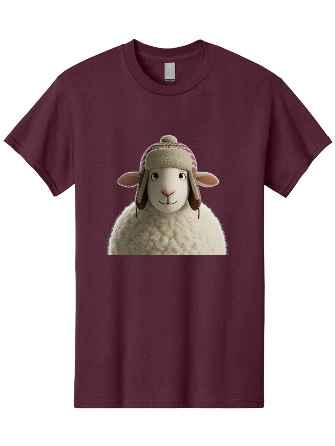 Shaun-The-Sheep Men'S Graphic Tee, 100% Cotton, Comfortable Casual Summer Wear, Machine Washable, Cartoon Sheep, Fluffy Sheep, Sheep With Hat, Funny Animal, Cute Character, Lovable Cartoon, Sheep Mascot, Funny Sheep, Woolly Sheep, Bad542 3