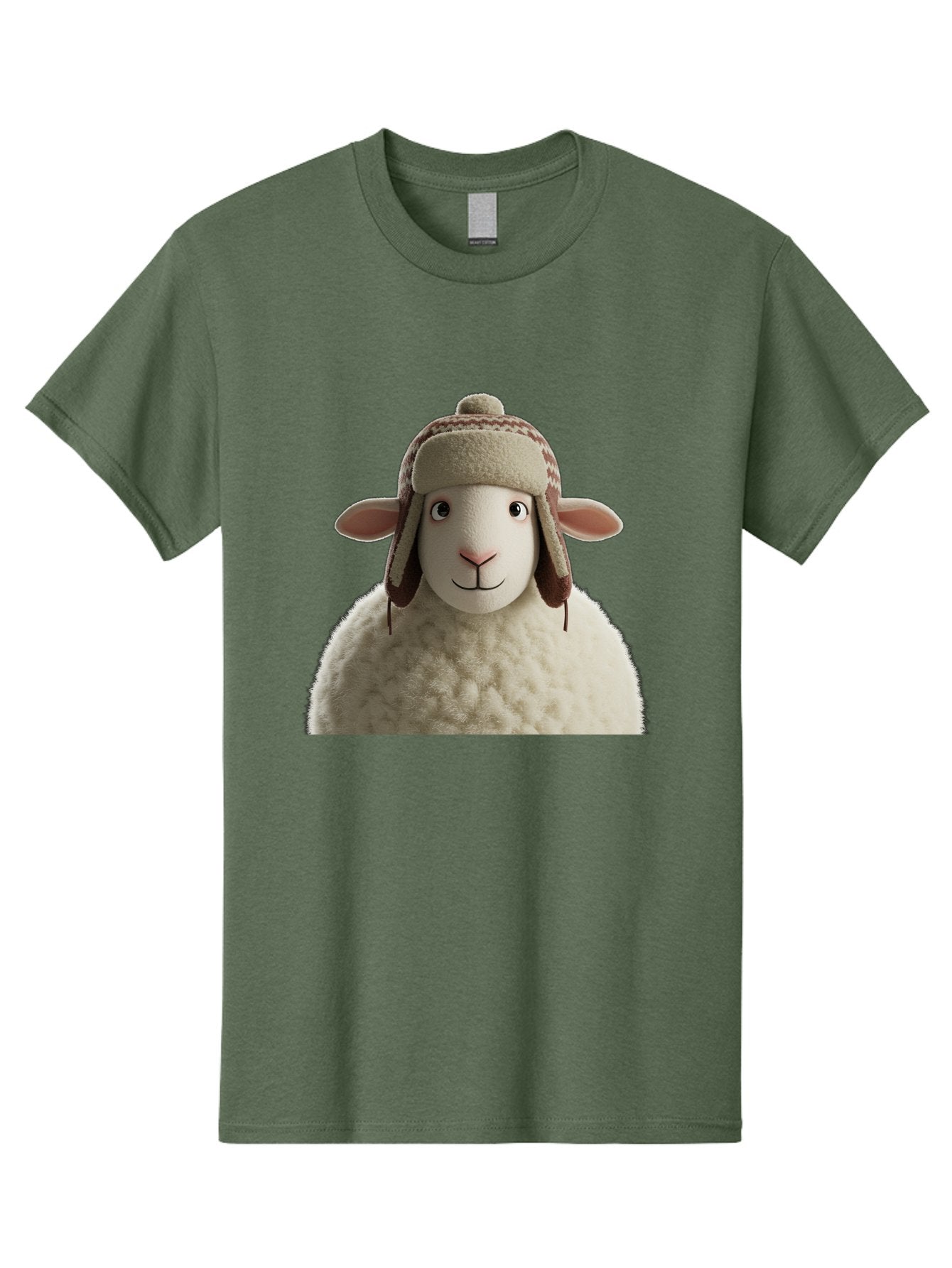 Shaun-The-Sheep Men'S Graphic Tee, 100% Cotton, Comfortable Casual Summer Wear, Machine Washable, Cartoon Sheep, Fluffy Sheep, Sheep With Hat, Funny Animal, Cute Character, Lovable Cartoon, Sheep Mascot, Funny Sheep, Woolly Sheep, Bad542 7