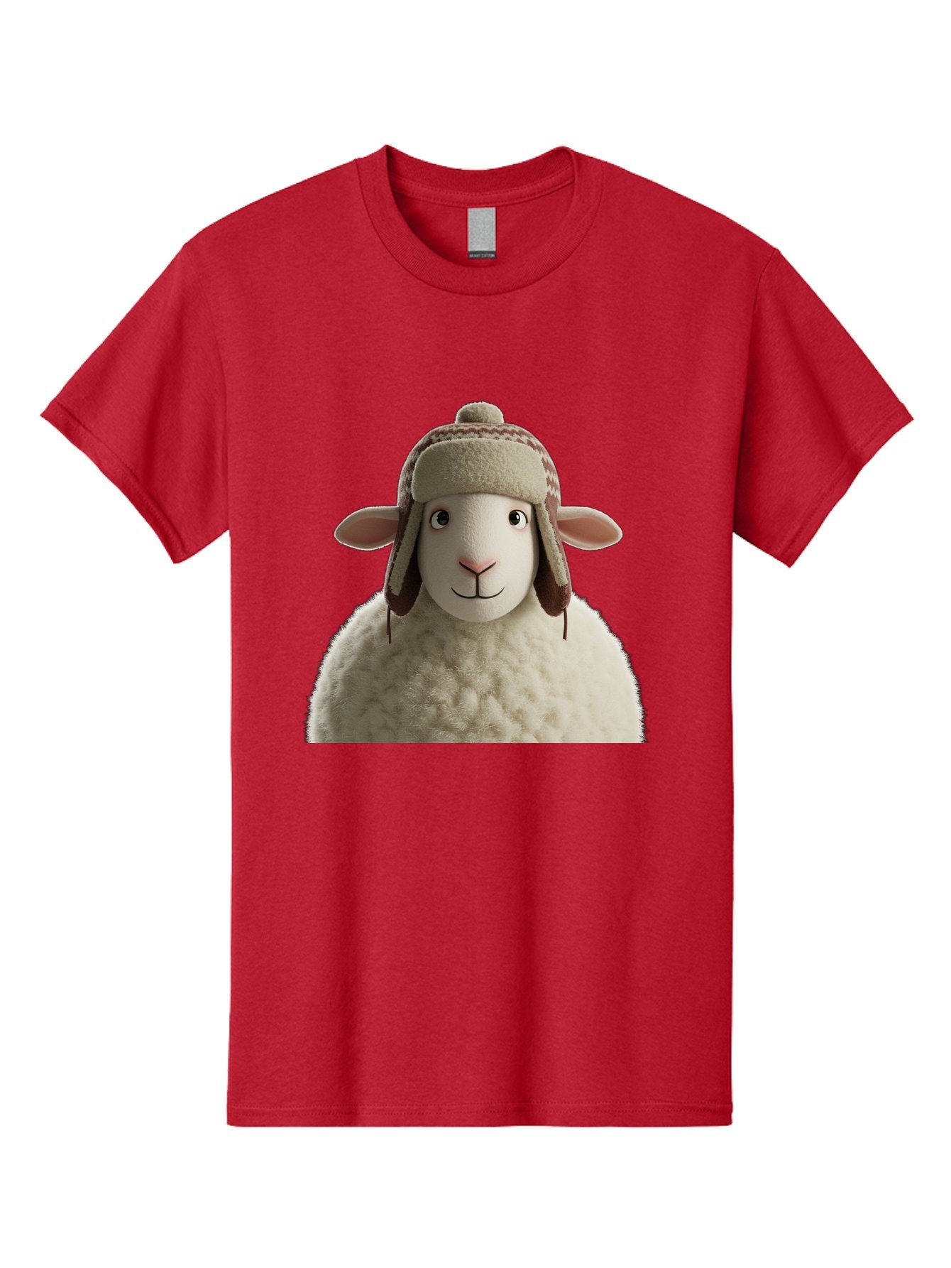 Shaun-The-Sheep Men'S Graphic Tee, 100% Cotton, Comfortable Casual Summer Wear, Machine Washable, Cartoon Sheep, Fluffy Sheep, Sheep With Hat, Funny Animal, Cute Character, Lovable Cartoon, Sheep Mascot, Funny Sheep, Woolly Sheep, Bad542 13