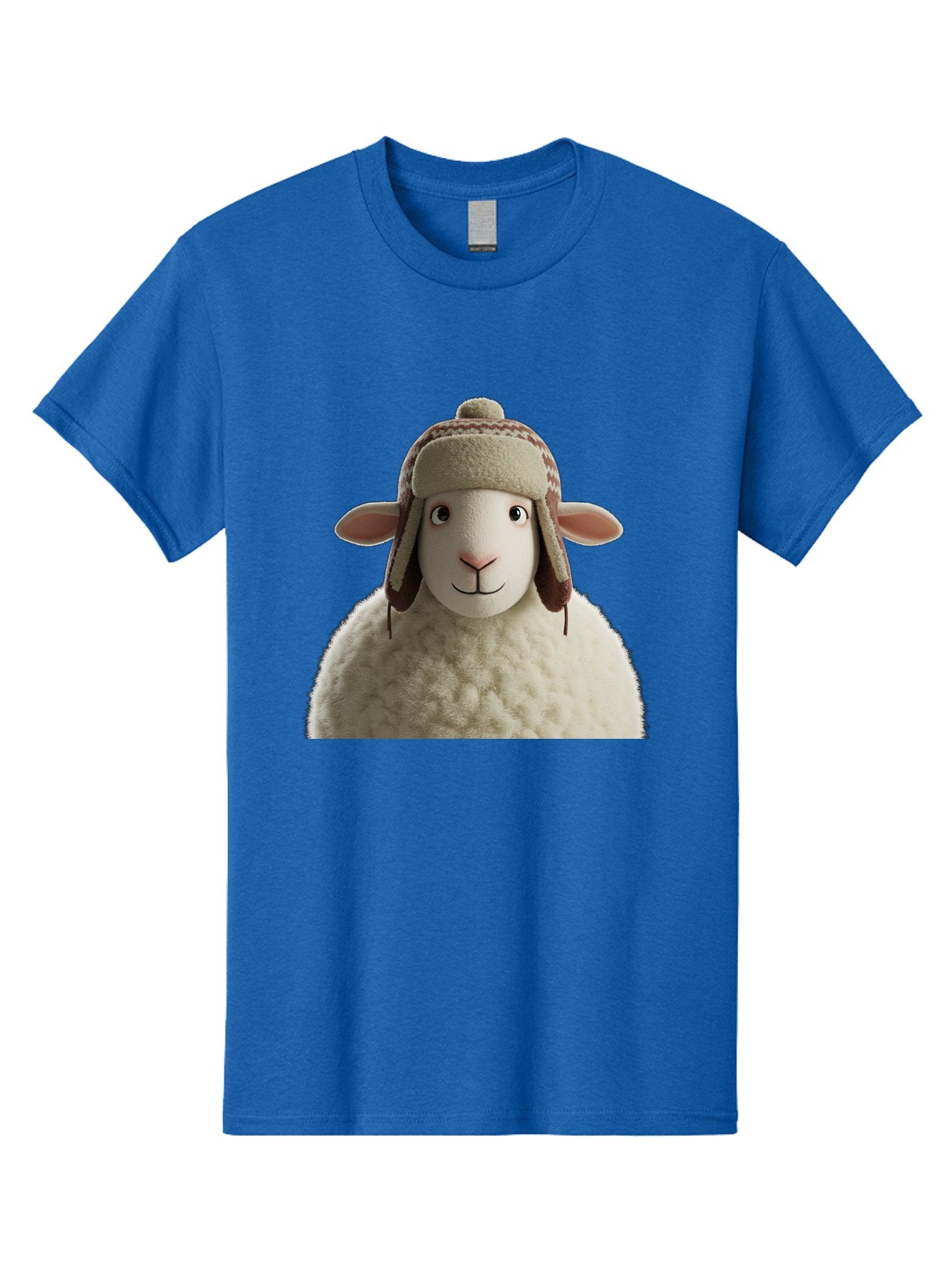 Shaun-The-Sheep Men'S Graphic Tee, 100% Cotton, Comfortable Casual Summer Wear, Machine Washable, Cartoon Sheep, Fluffy Sheep, Sheep With Hat, Funny Animal, Cute Character, Lovable Cartoon, Sheep Mascot, Funny Sheep, Woolly Sheep, Bad542 3