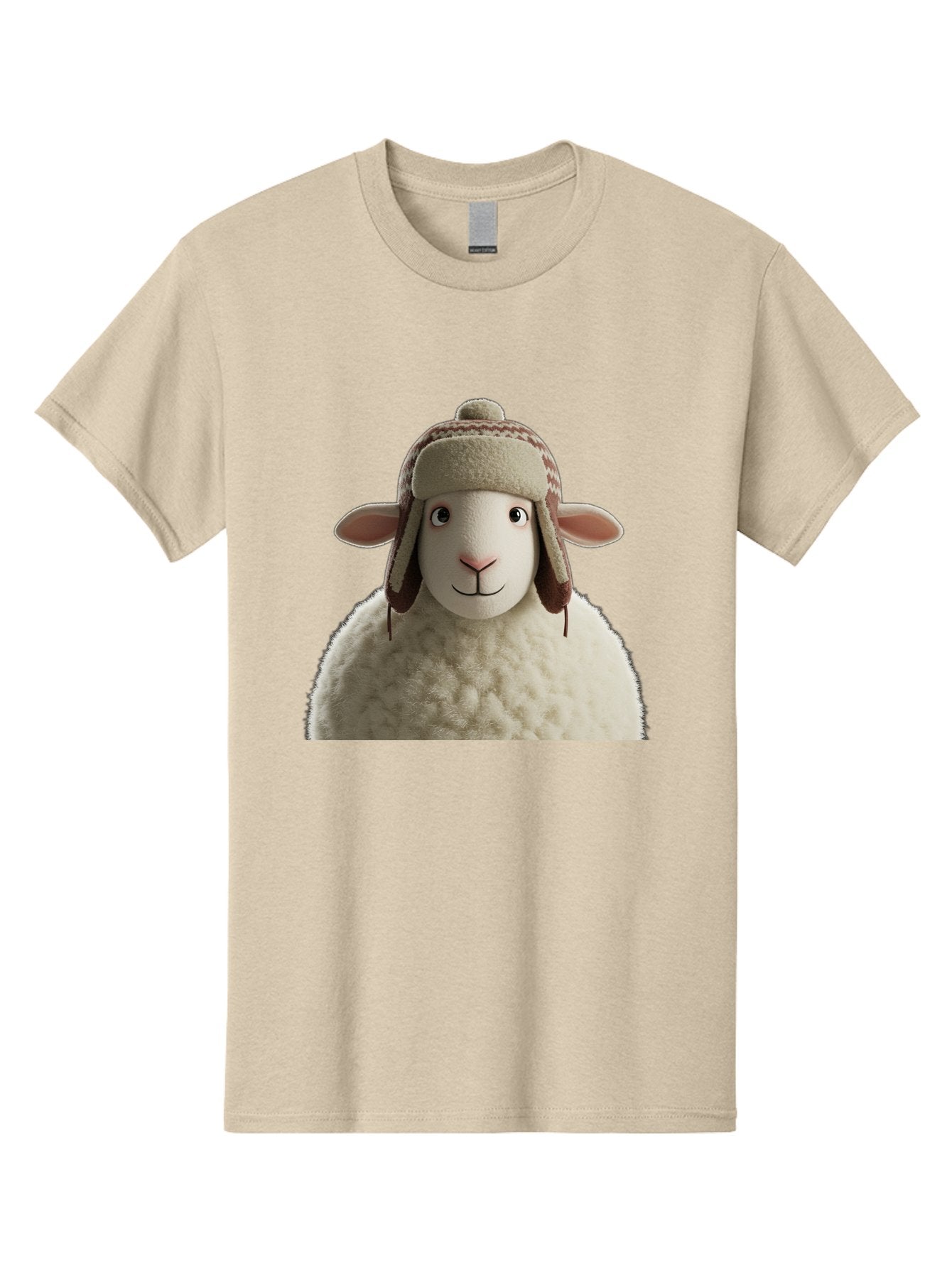 Shaun-The-Sheep Men'S Graphic Tee, 100% Cotton, Comfortable Casual Summer Wear, Machine Washable, Cartoon Sheep, Fluffy Sheep, Sheep With Hat, Funny Animal, Cute Character, Lovable Cartoon, Sheep Mascot, Funny Sheep, Woolly Sheep, Bad542 8