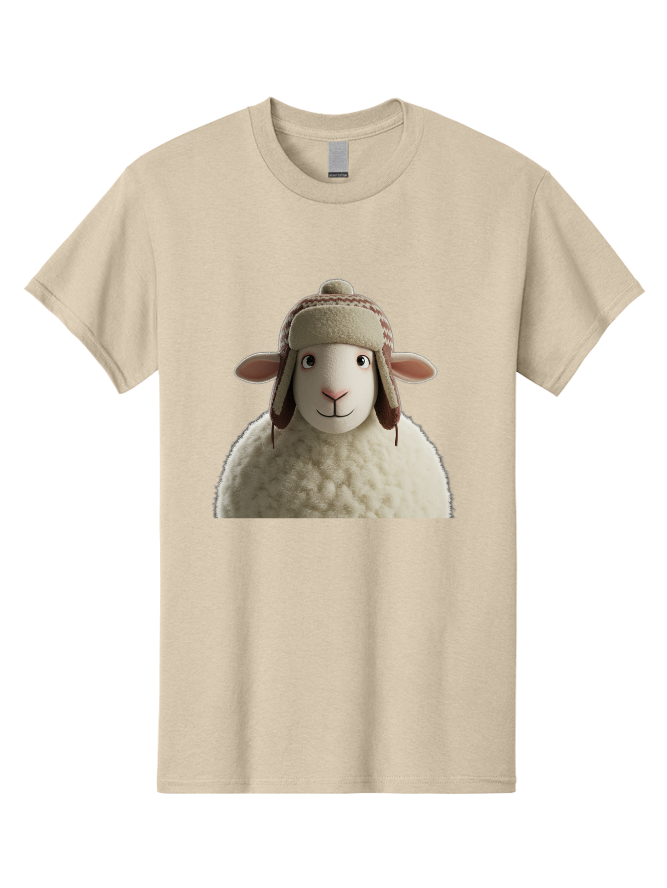 Shaun-The-Sheep Men'S Graphic Tee, 100% Cotton, Comfortable Casual Summer Wear, Machine Washable, Cartoon Sheep, Fluffy Sheep, Sheep With Hat, Funny Animal, Cute Character, Lovable Cartoon, Sheep Mascot, Funny Sheep, Woolly Sheep, Bad542 6