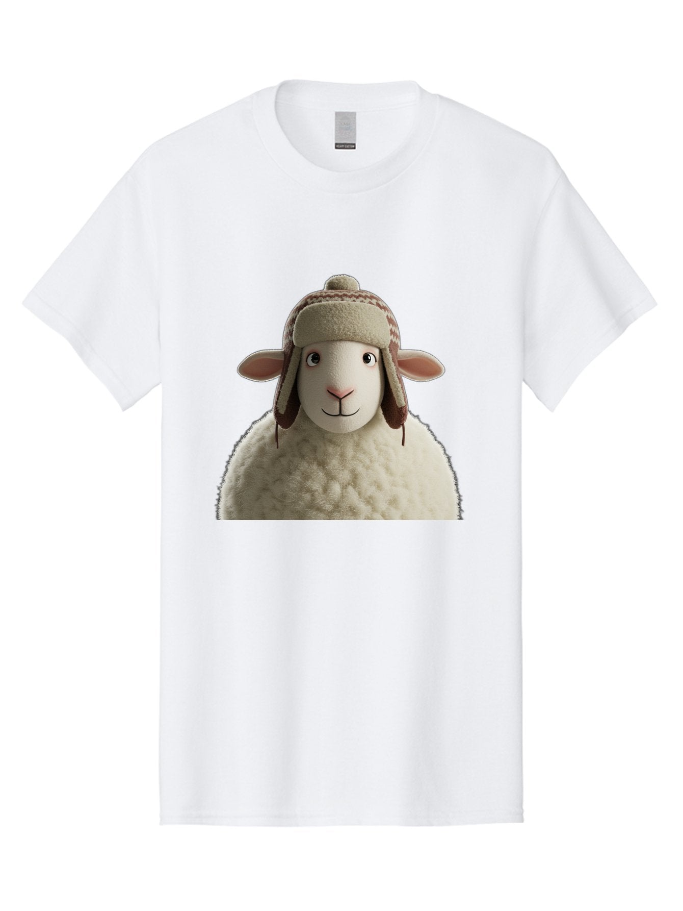 Shaun-The-Sheep Men'S Graphic Tee, 100% Cotton, Comfortable Casual Summer Wear, Machine Washable, Cartoon Sheep, Fluffy Sheep, Sheep With Hat, Funny Animal, Cute Character, Lovable Cartoon, Sheep Mascot, Funny Sheep, Woolly Sheep, Bad542 10