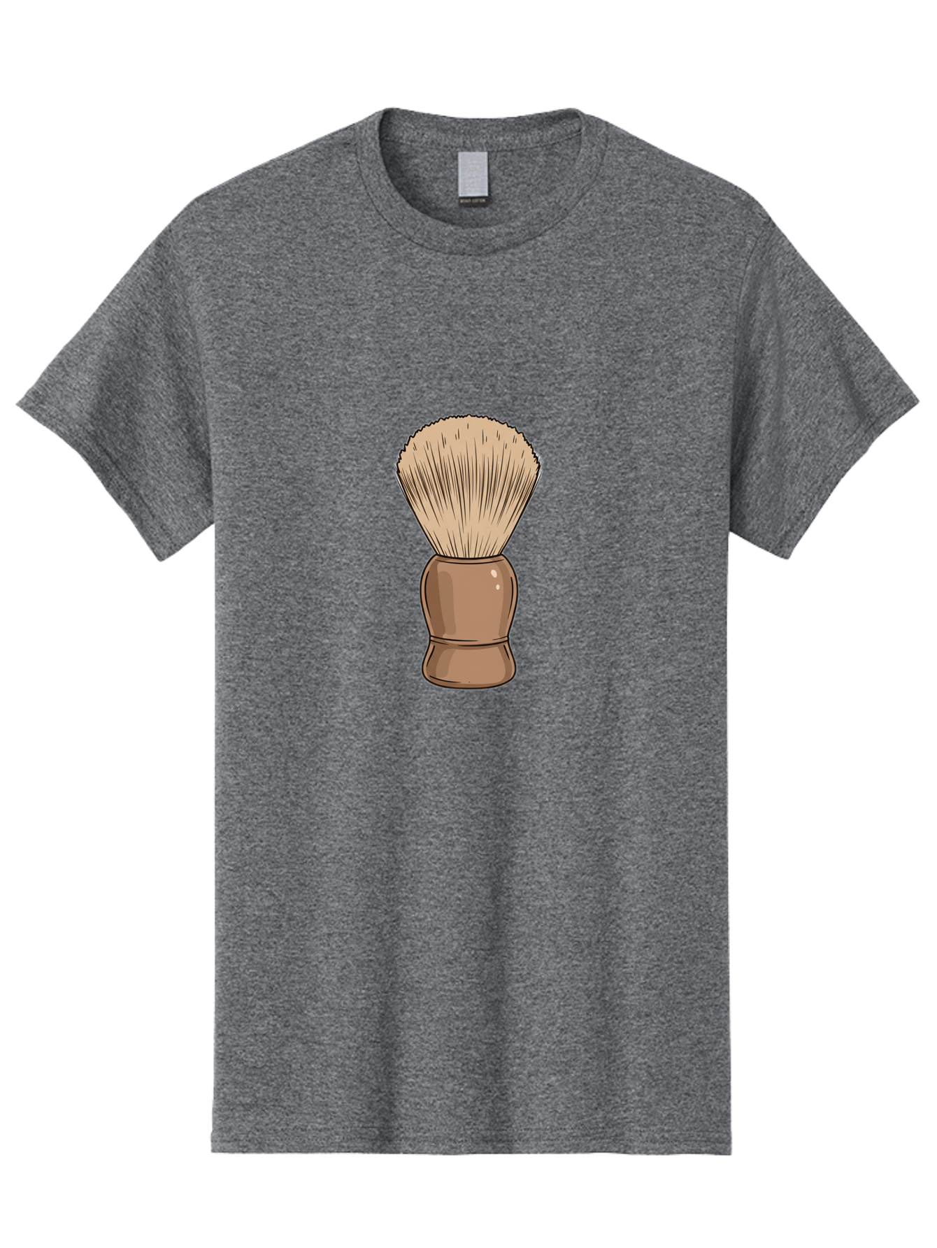 Shaving-Brush Men'S Graphic Tee, 100% Cotton, Comfortable Casual Summer Wear, Machine Washable, Shaving Brush, Shaving Kit, Men'S Grooming, Barber Tools, Traditional Shaving, Grooming Accessories, Soap Brush, Classic Shave Bad545 5
