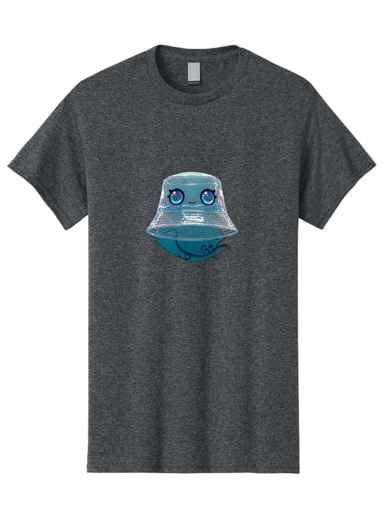 Shopkins-Jelly-Bucket Men'S Graphic Tee, 100% Cotton, Comfortable Casual Summer Wear, Machine Washable, Cartoon Ice Cream, Blue Ice Cream, Shopkins Character, Sweet Treats, Whimsical Design, Kawaii Style, Face With Eyes, Cute Desserts, Bad562 7