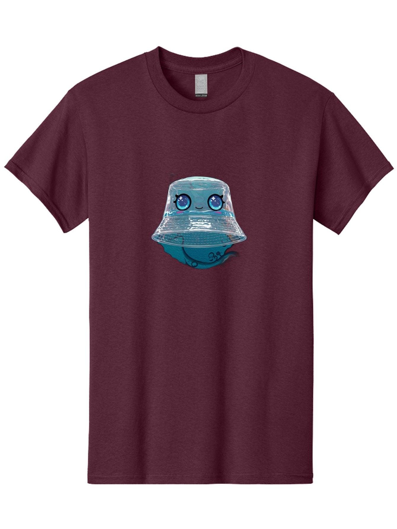 Shopkins-Jelly-Bucket Men'S Graphic Tee, 100% Cotton, Comfortable Casual Summer Wear, Machine Washable, Cartoon Ice Cream, Blue Ice Cream, Shopkins Character, Sweet Treats, Whimsical Design, Kawaii Style, Face With Eyes, Cute Desserts, Bad562 5