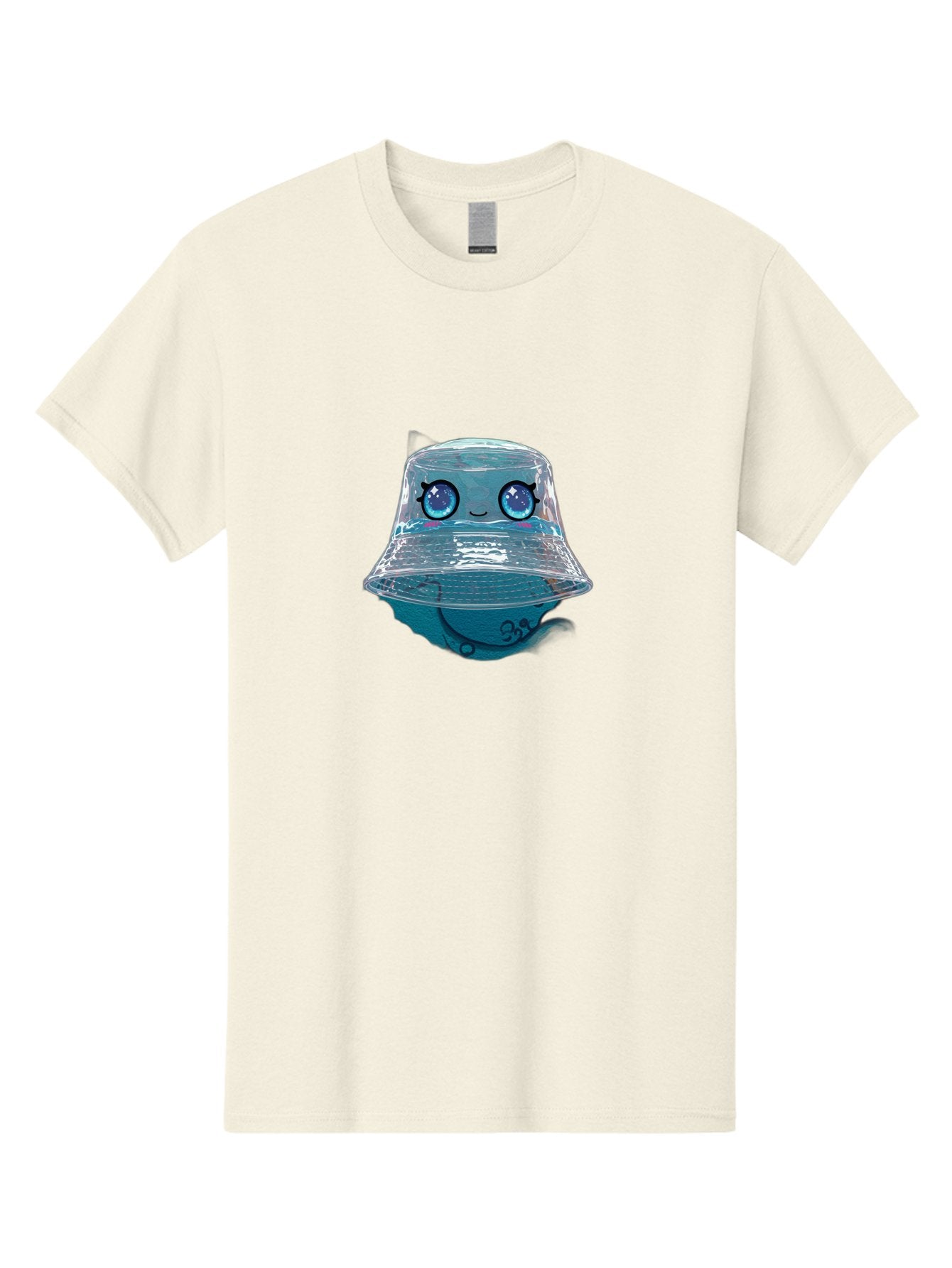 Shopkins-Jelly-Bucket Men'S Graphic Tee, 100% Cotton, Comfortable Casual Summer Wear, Machine Washable, Cartoon Ice Cream, Blue Ice Cream, Shopkins Character, Sweet Treats, Whimsical Design, Kawaii Style, Face With Eyes, Cute Desserts, Bad562 12