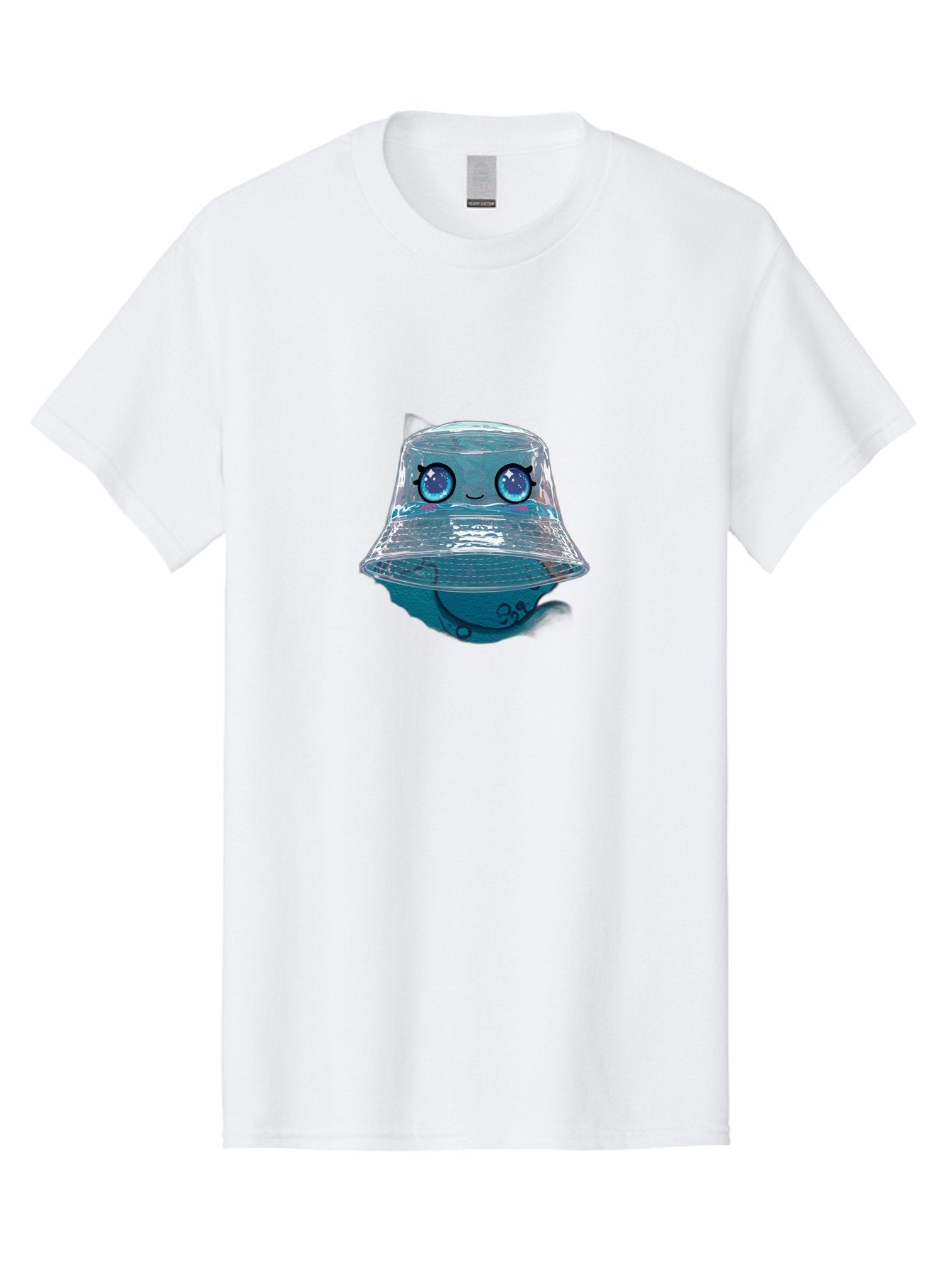 Shopkins-Jelly-Bucket Men'S Graphic Tee, 100% Cotton, Comfortable Casual Summer Wear, Machine Washable, Cartoon Ice Cream, Blue Ice Cream, Shopkins Character, Sweet Treats, Whimsical Design, Kawaii Style, Face With Eyes, Cute Desserts, Bad562 8