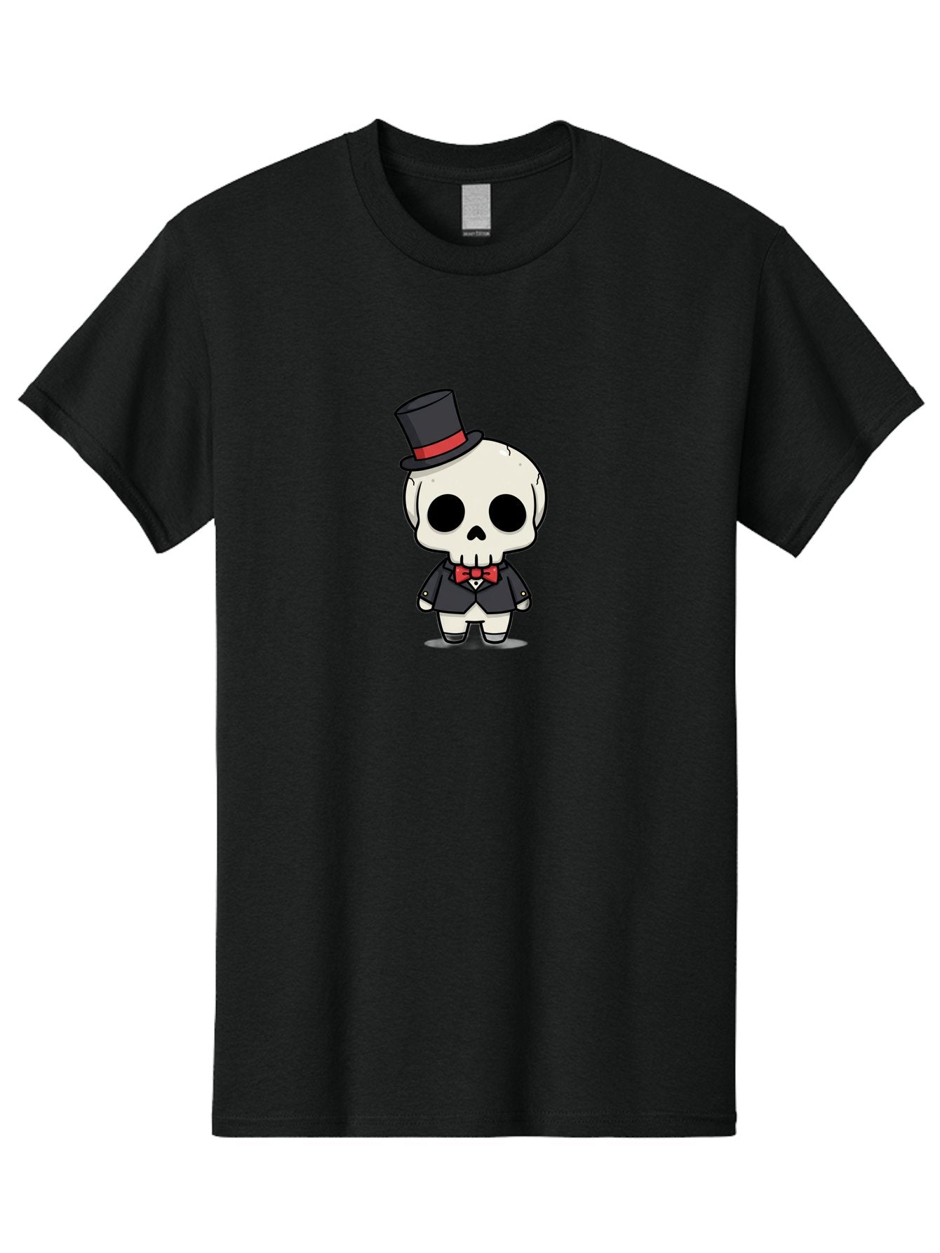 Skeleton-Gentleman Men'S Graphic Tee, 100% Cotton, Comfortable Casual Summer Wear, Machine Washable, Cartoon Skeleton, Gentleman Attire, Top Hat, Bow Tie, Spooky Chic, Halloween Style, Formal Wear, Skull Character, Kawaii Aesthetic, Bad572 15