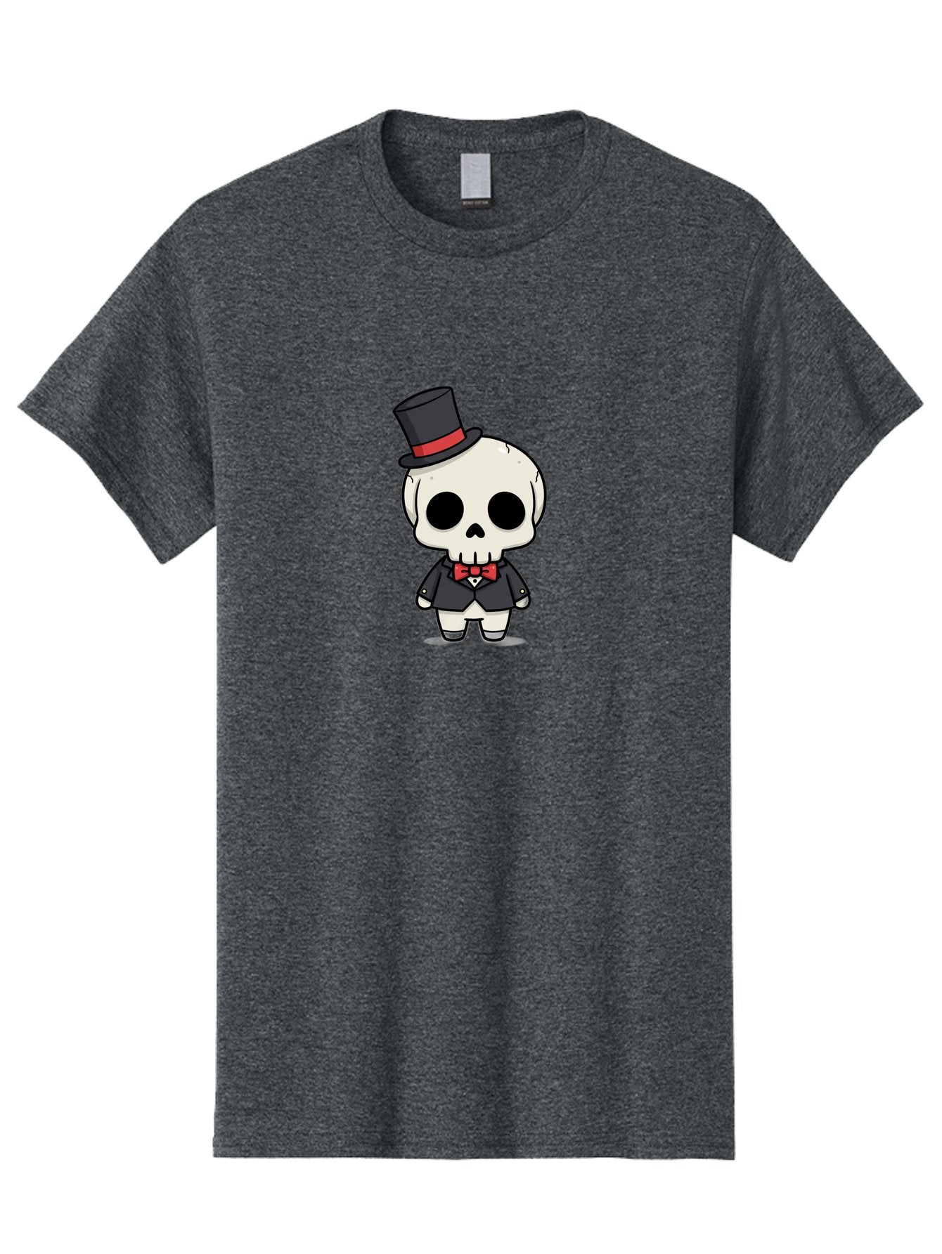 Skeleton-Gentleman Men'S Graphic Tee, 100% Cotton, Comfortable Casual Summer Wear, Machine Washable, Cartoon Skeleton, Gentleman Attire, Top Hat, Bow Tie, Spooky Chic, Halloween Style, Formal Wear, Skull Character, Kawaii Aesthetic, Bad572 7