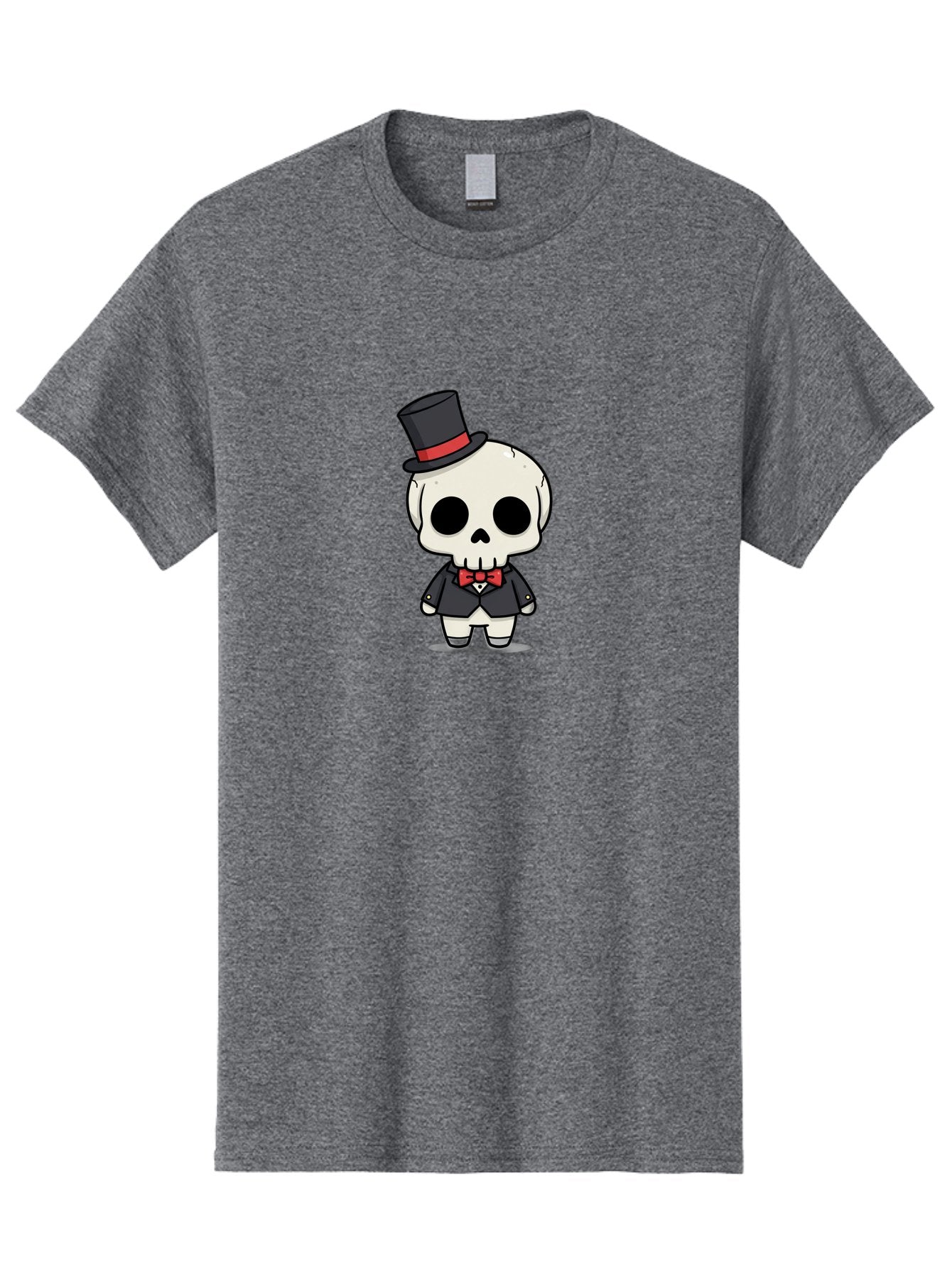Skeleton-Gentleman Men'S Graphic Tee, 100% Cotton, Comfortable Casual Summer Wear, Machine Washable, Cartoon Skeleton, Gentleman Attire, Top Hat, Bow Tie, Spooky Chic, Halloween Style, Formal Wear, Skull Character, Kawaii Aesthetic, Bad572 14