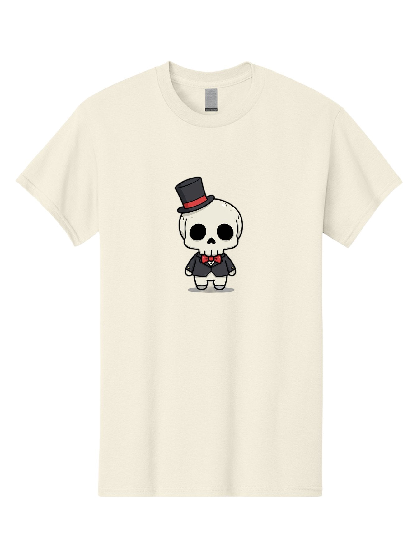 Skeleton-Gentleman Men'S Graphic Tee, 100% Cotton, Comfortable Casual Summer Wear, Machine Washable, Cartoon Skeleton, Gentleman Attire, Top Hat, Bow Tie, Spooky Chic, Halloween Style, Formal Wear, Skull Character, Kawaii Aesthetic, Bad572 13