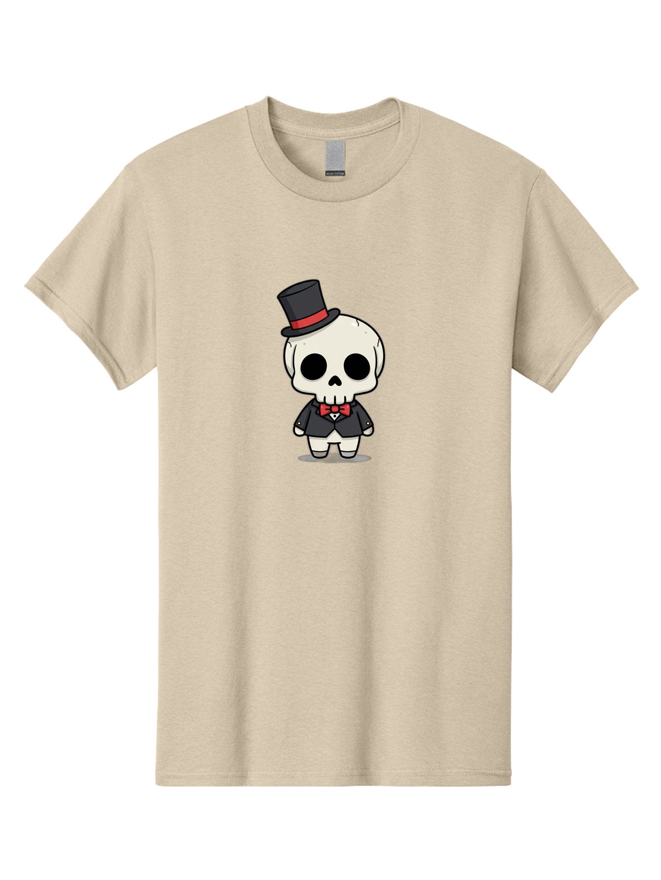 Skeleton-Gentleman Men'S Graphic Tee, 100% Cotton, Comfortable Casual Summer Wear, Machine Washable, Cartoon Skeleton, Gentleman Attire, Top Hat, Bow Tie, Spooky Chic, Halloween Style, Formal Wear, Skull Character, Kawaii Aesthetic, Bad572 8