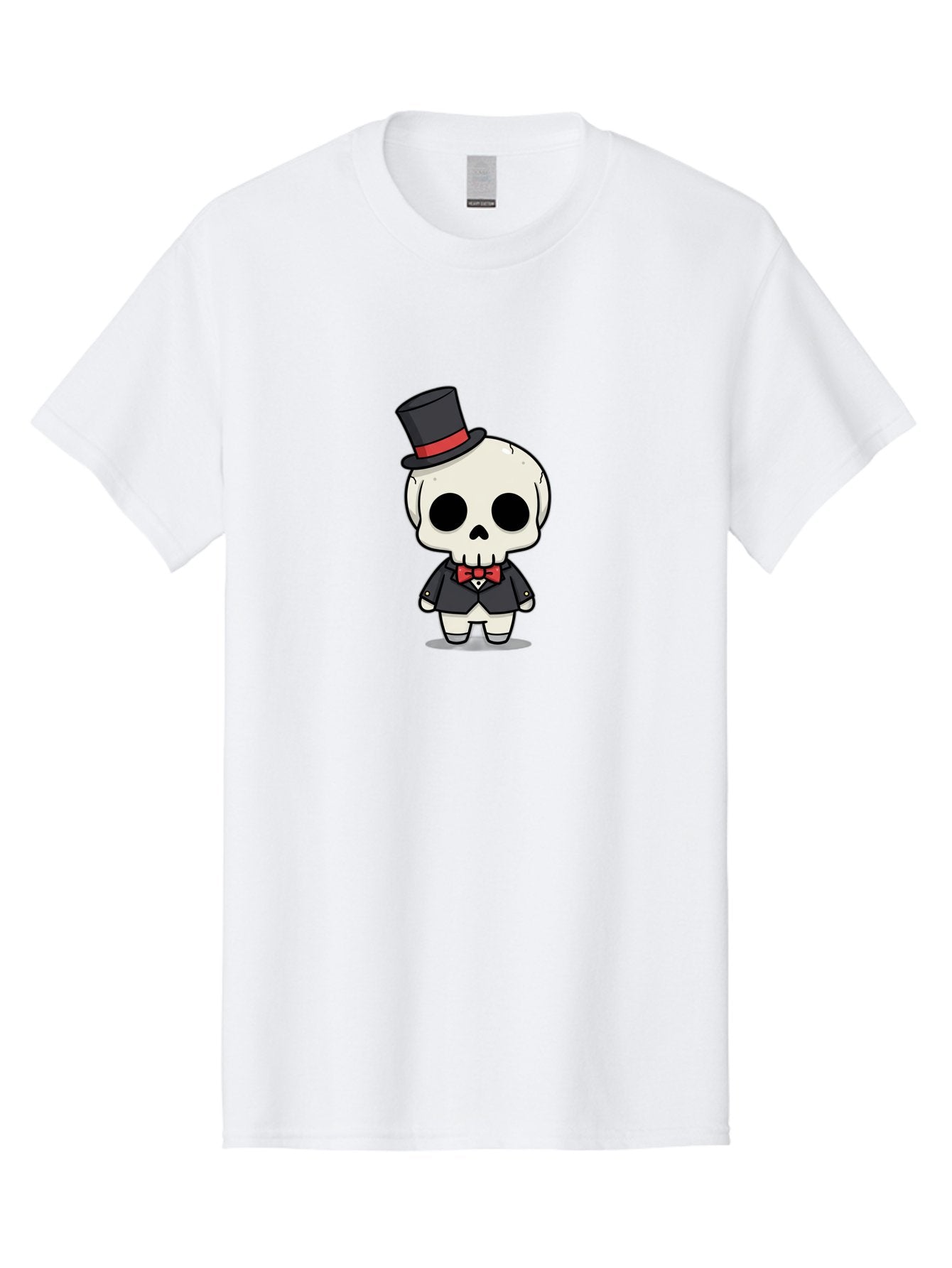 Skeleton-Gentleman Men'S Graphic Tee, 100% Cotton, Comfortable Casual Summer Wear, Machine Washable, Cartoon Skeleton, Gentleman Attire, Top Hat, Bow Tie, Spooky Chic, Halloween Style, Formal Wear, Skull Character, Kawaii Aesthetic, Bad572 6