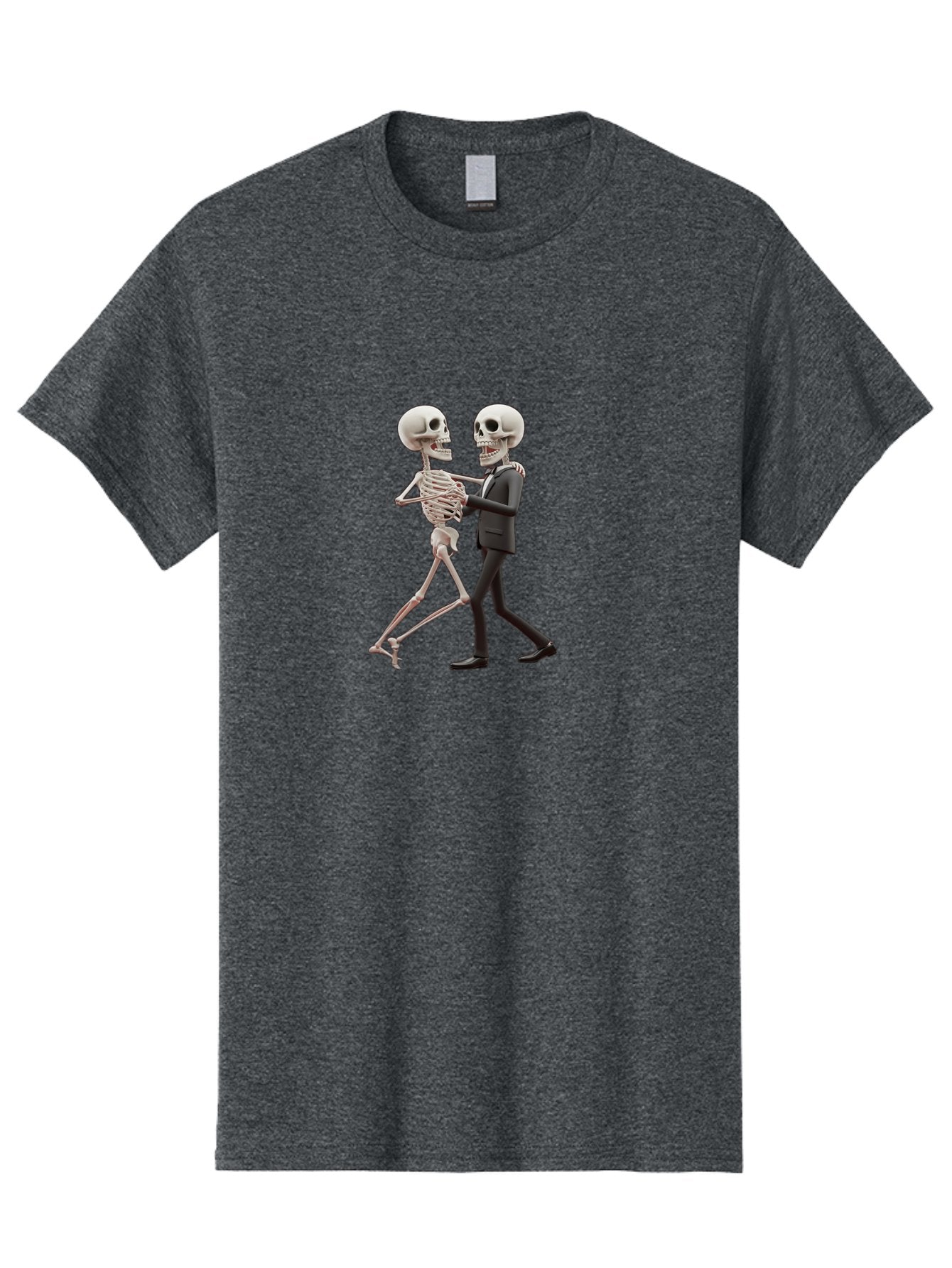 Skeletons-Dancing Men'S Graphic Tee, 100% Cotton, Comfortable Casual Summer Wear, Machine Washable, Skeletons Dancing Together, Humorous Scene, Unique Visuals, Creative Art, 3D Artistry, Skeleton In Suit, Quirky Character Design, Dance Move, Bad577 3
