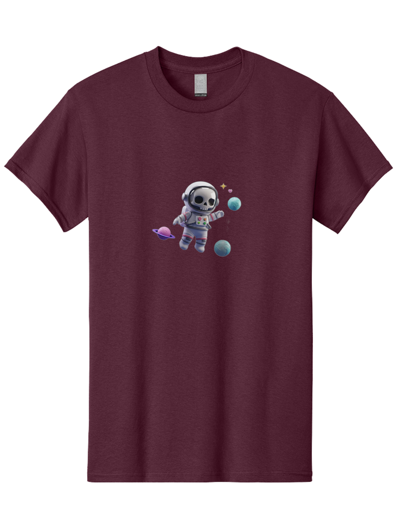 Skull-Astronaut Men'S Graphic Tee, 100% Cotton, Comfortable Casual Summer Wear, Machine Washable, Skeleton Astronaut, Space Travel, Planets, Stars, Galaxy Exploration, Futuristic, Sci-Fi, Cosmic Adventure, Space Suit, Digital Art, Bad580 10