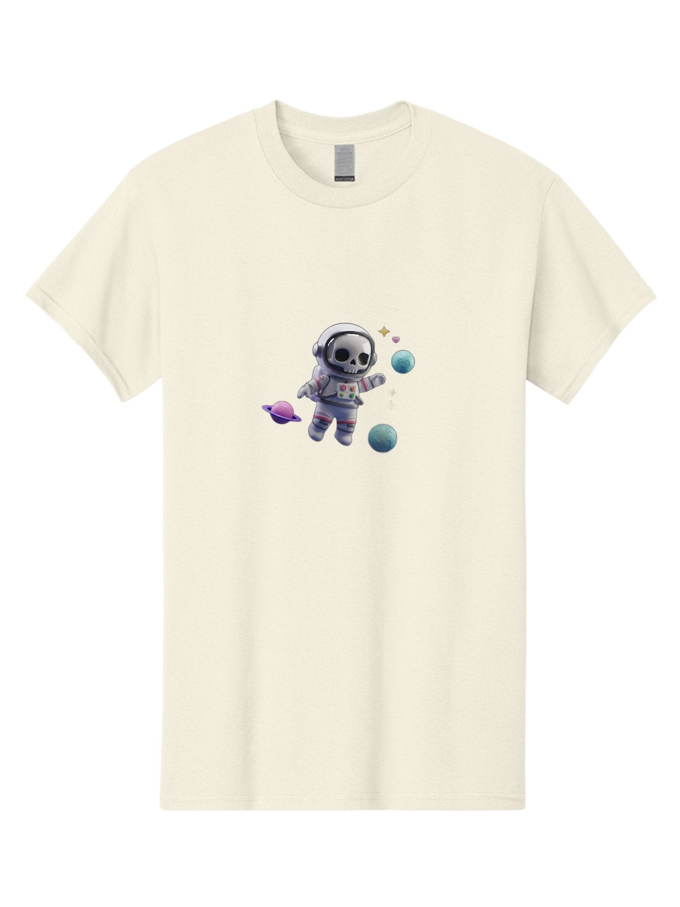 Skull-Astronaut Men'S Graphic Tee, 100% Cotton, Comfortable Casual Summer Wear, Machine Washable, Skeleton Astronaut, Space Travel, Planets, Stars, Galaxy Exploration, Futuristic, Sci-Fi, Cosmic Adventure, Space Suit, Digital Art, Bad580 8