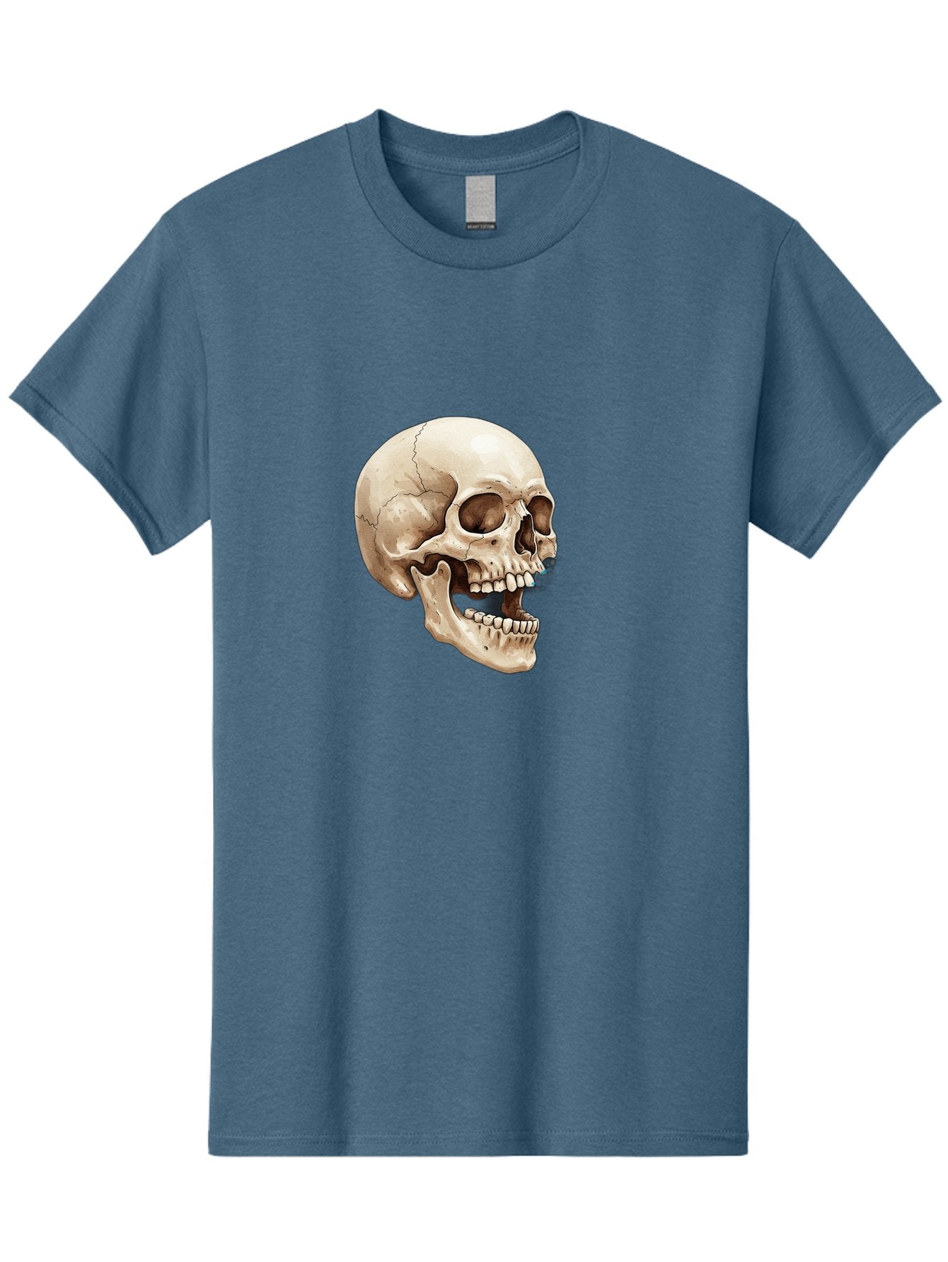 Skull Men'S Graphic Tee, 100% Cotton, Comfortable Casual Summer Wear, Machine Washable, Human Skull, Skeletal Head, Jawbone, Teeth, Anatomy, Bones, Forensic Science, Medical Illustration, Skull Structure Bad627 3