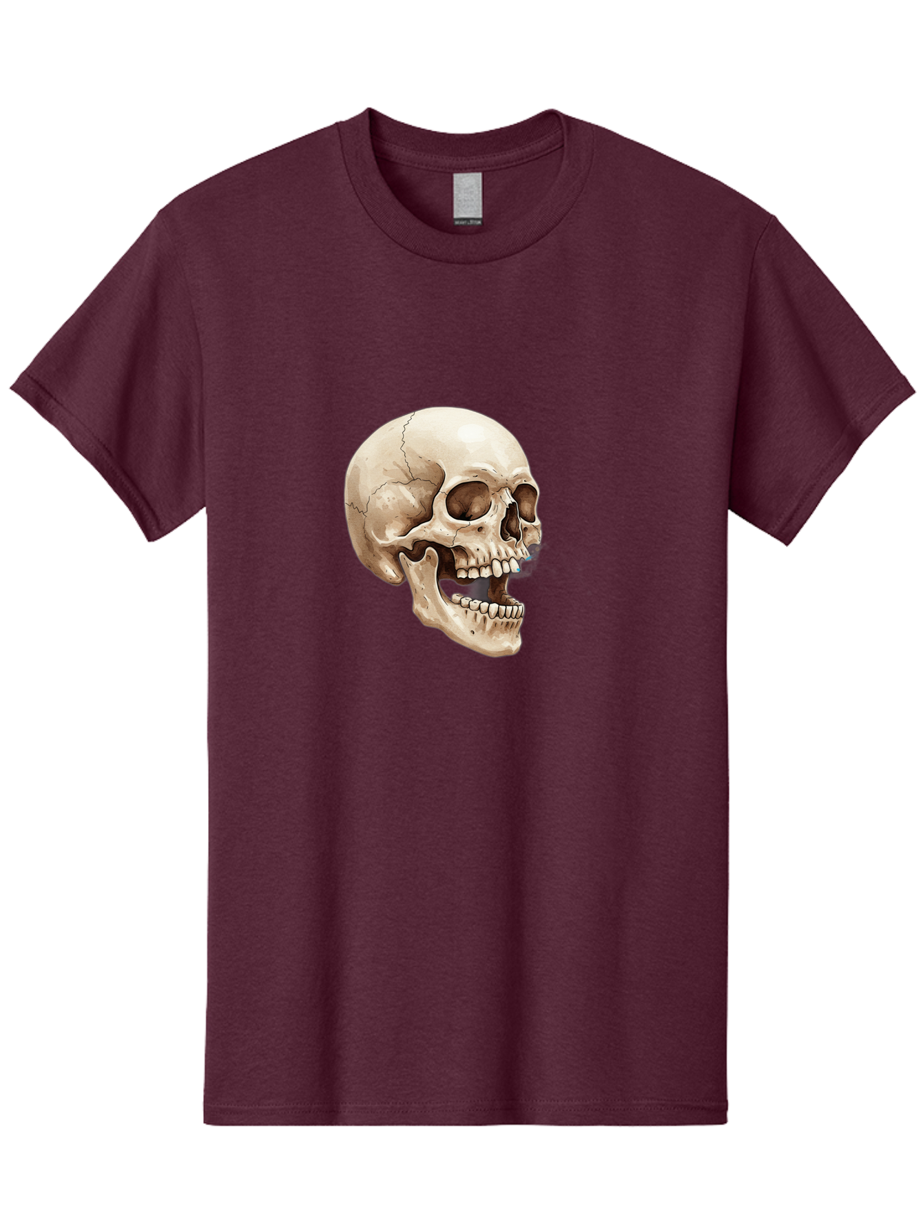 Skull Men'S Graphic Tee, 100% Cotton, Comfortable Casual Summer Wear, Machine Washable, Human Skull, Skeletal Head, Jawbone, Teeth, Anatomy, Bones, Forensic Science, Medical Illustration, Skull Structure Bad627 5