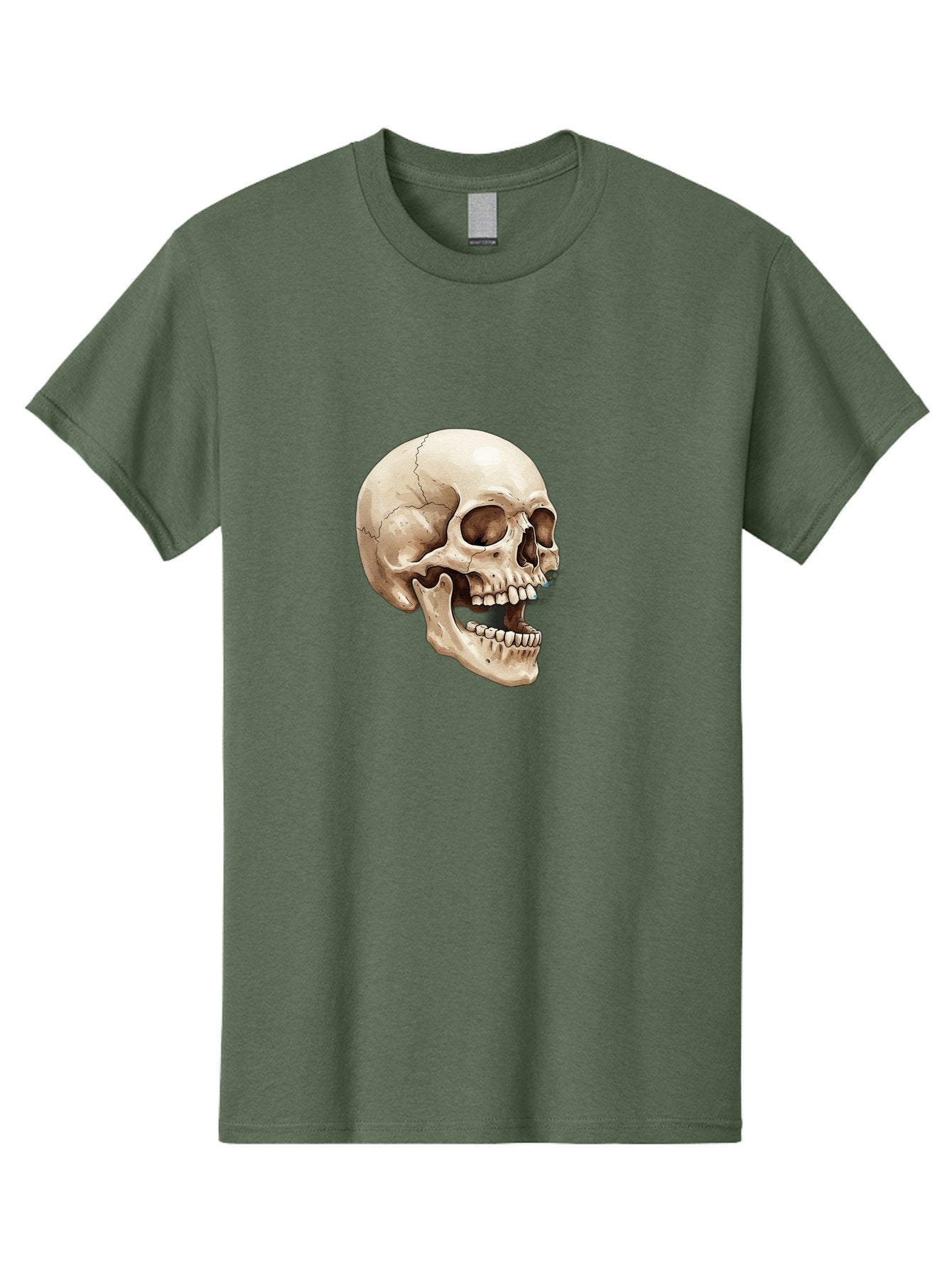 Skull Men'S Graphic Tee, 100% Cotton, Comfortable Casual Summer Wear, Machine Washable, Human Skull, Skeletal Head, Jawbone, Teeth, Anatomy, Bones, Forensic Science, Medical Illustration, Skull Structure Bad627 5