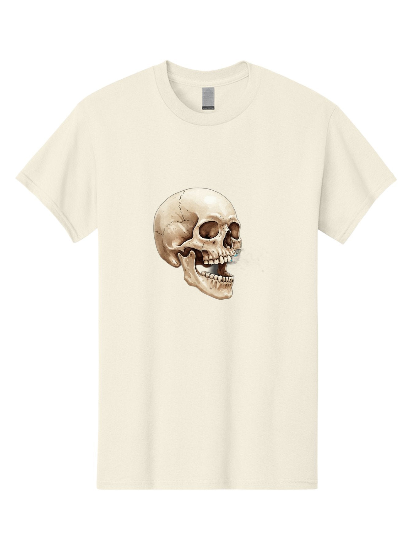 Skull Men'S Graphic Tee, 100% Cotton, Comfortable Casual Summer Wear, Machine Washable, Human Skull, Skeletal Head, Jawbone, Teeth, Anatomy, Bones, Forensic Science, Medical Illustration, Skull Structure Bad627 15