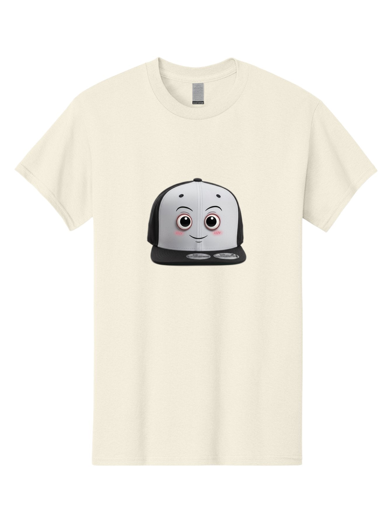 Smiling-Hat Men'S Graphic Tee, 100% Cotton, Comfortable Casual Summer Wear, Machine Washable, Thomas The Tank Engine Hat, Train-Themed Apparel, Black And White Baseball Cap, Cartoon Character Hat, Adorable Face, Eye-Catching Design, Bad645 14