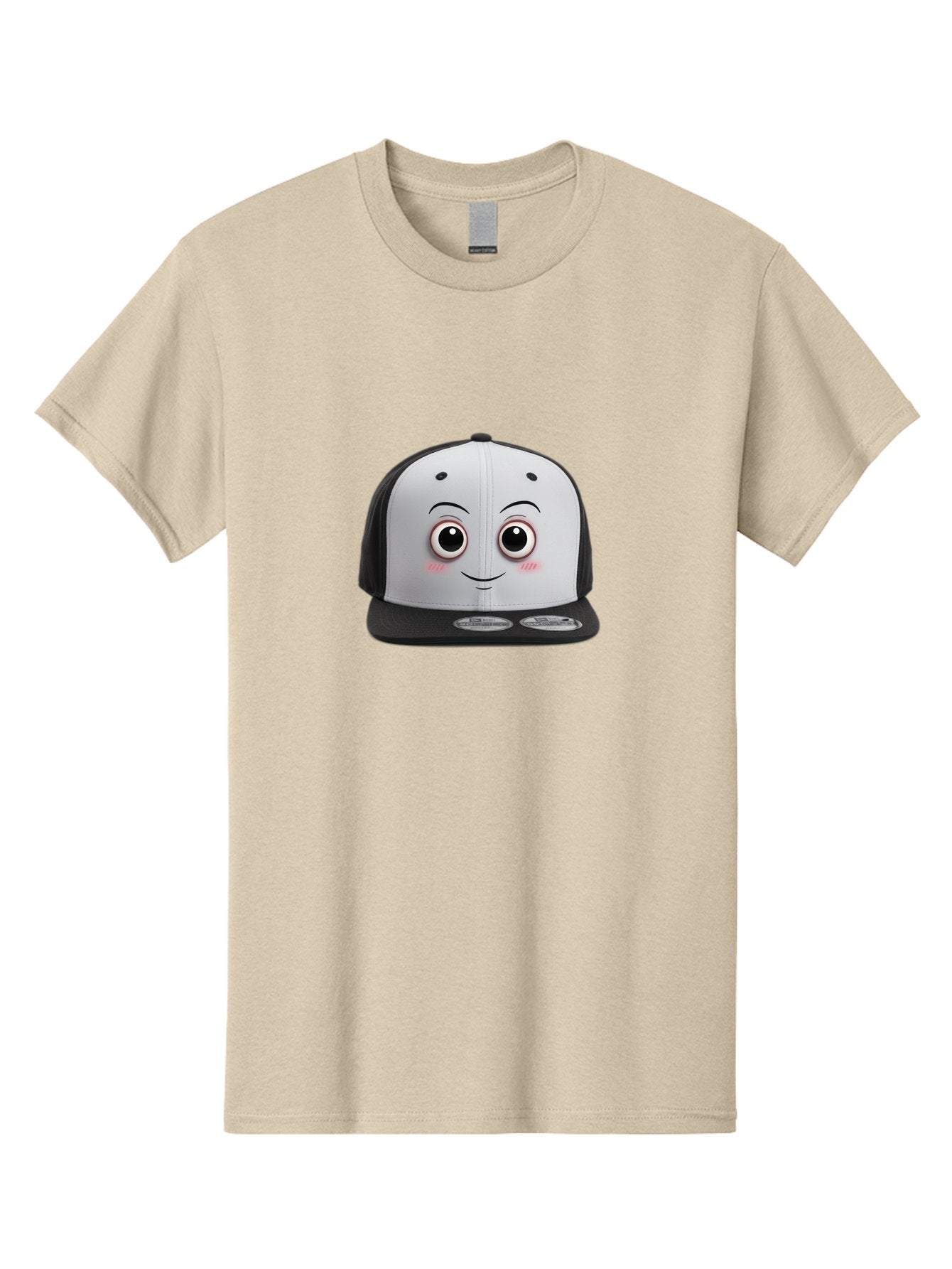 Smiling-Hat Men'S Graphic Tee, 100% Cotton, Comfortable Casual Summer Wear, Machine Washable, Thomas The Tank Engine Hat, Train-Themed Apparel, Black And White Baseball Cap, Cartoon Character Hat, Adorable Face, Eye-Catching Design, Bad645 9