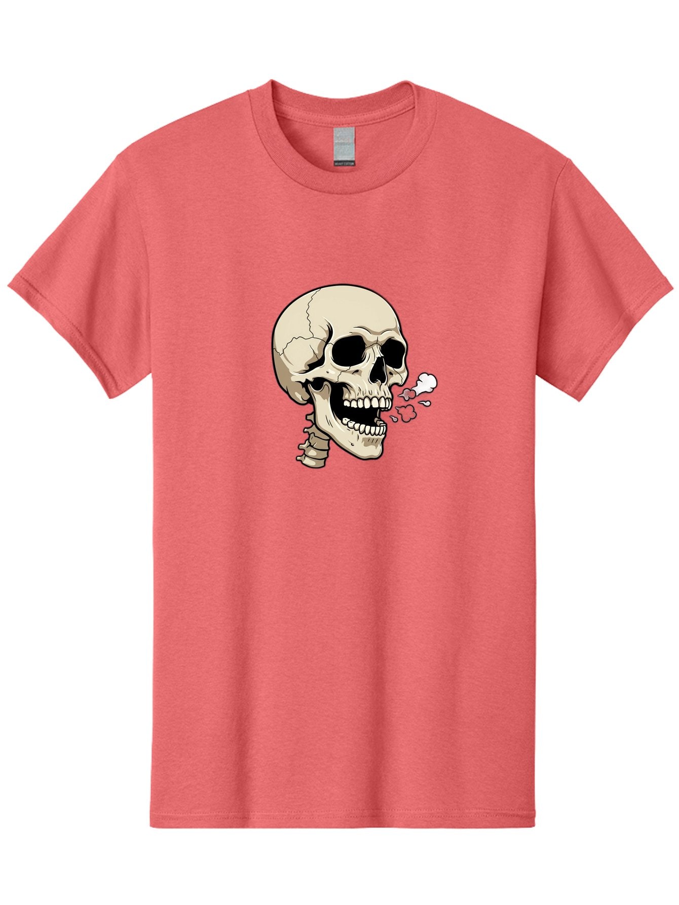 Smoking-Skull Men'S Graphic Tee, 100% Cotton, Comfortable Casual Summer Wear, Machine Washable, Skull Smoking Weed, Cannabis Culture, Humorous Illustration, Edgy Art, Smoking Skull, Weed Culture, Cartoon Skull Bad650 11
