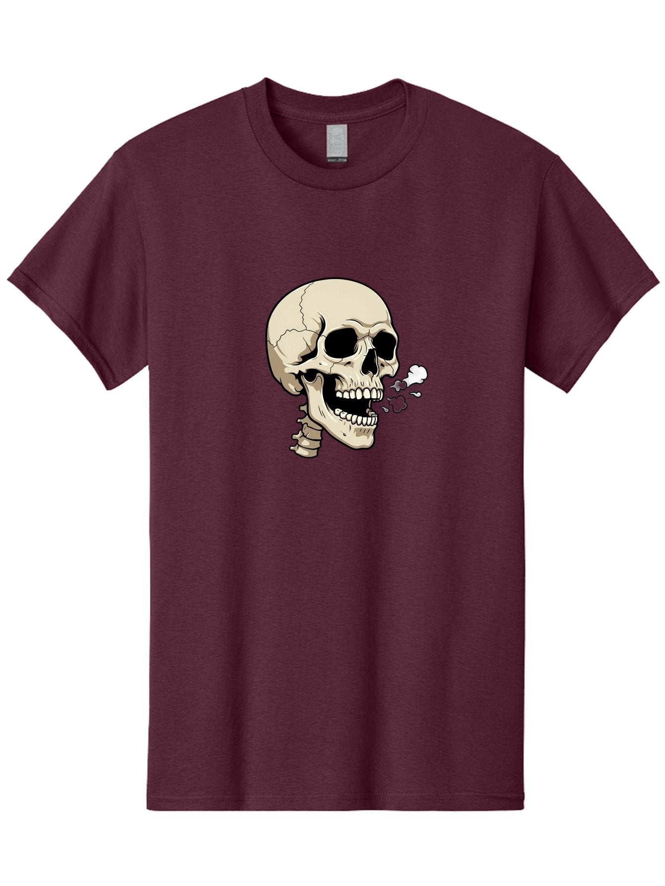 Smoking-Skull Men'S Graphic Tee, 100% Cotton, Comfortable Casual Summer Wear, Machine Washable, Skull Smoking Weed, Cannabis Culture, Humorous Illustration, Edgy Art, Smoking Skull, Weed Culture, Cartoon Skull Bad650 14