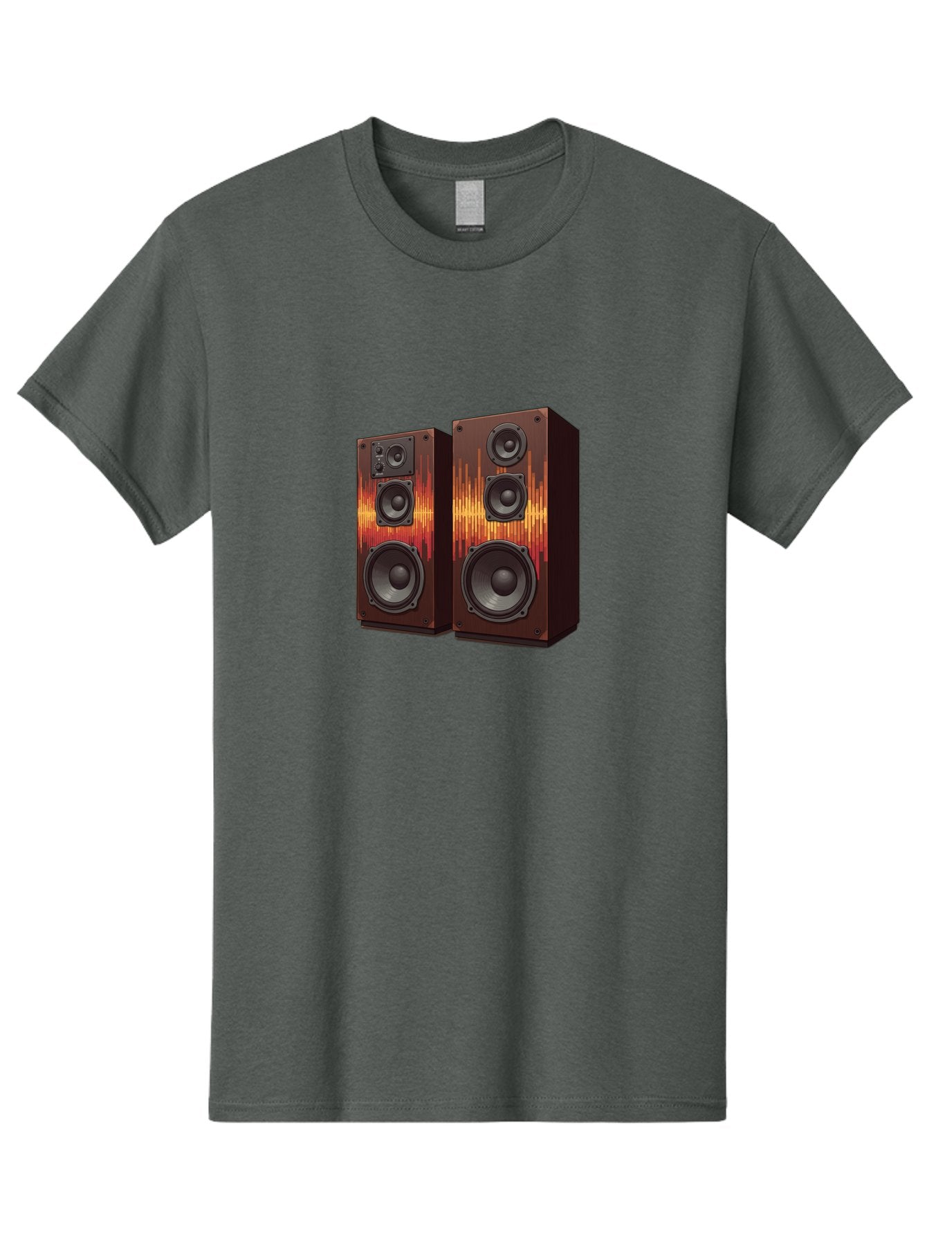 Sound-Wave-Speakers Men'S Graphic Tee, 100% Cotton, Comfortable Casual Summer Wear, Machine Washable, High-Quality Speakers, Home Audio System, Sound Wave Design, Speaker Cabinets, Audio Equipment, Music Lovers, Sound Technology, Bad656 14