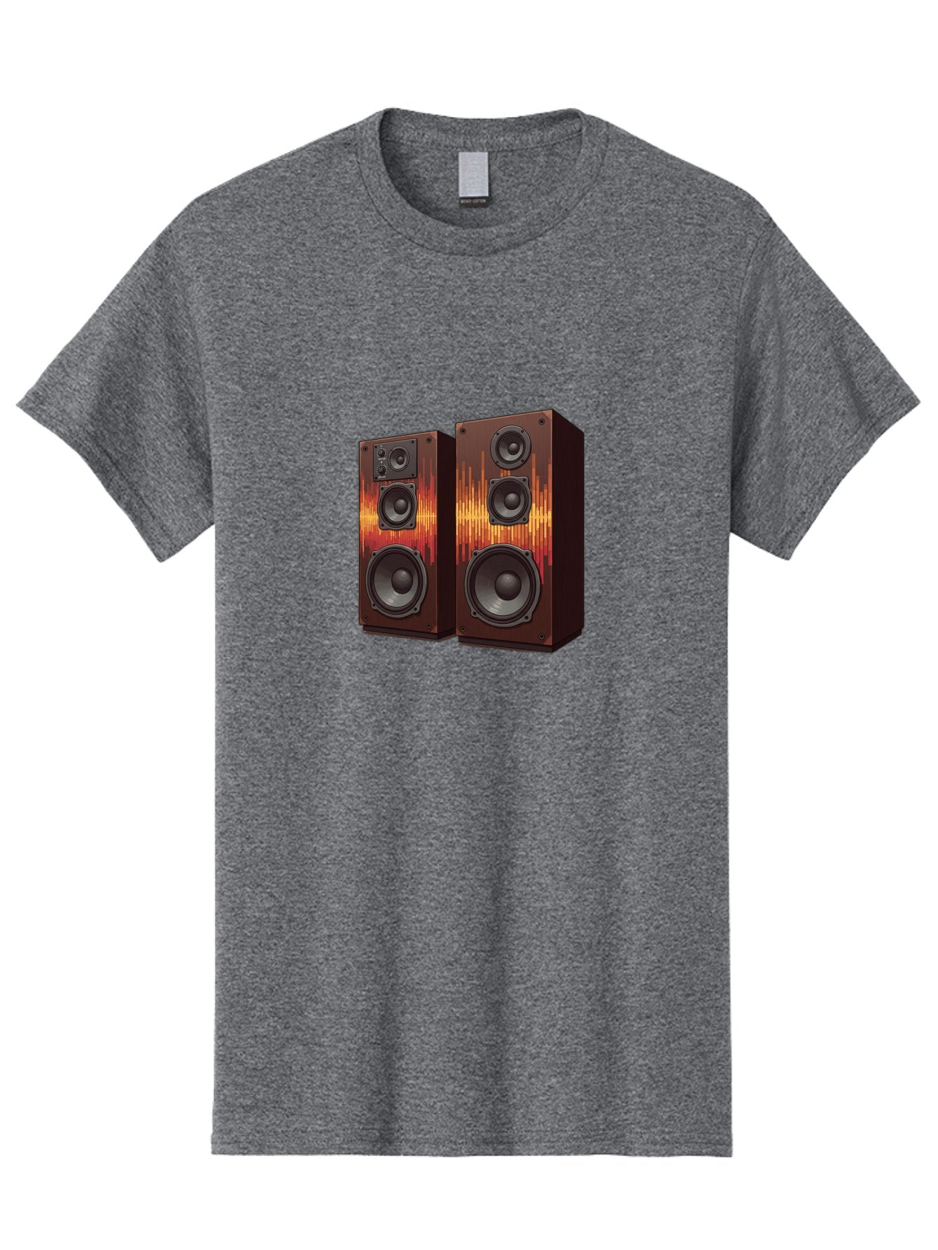 Sound-Wave-Speakers Men'S Graphic Tee, 100% Cotton, Comfortable Casual Summer Wear, Machine Washable, High-Quality Speakers, Home Audio System, Sound Wave Design, Speaker Cabinets, Audio Equipment, Music Lovers, Sound Technology, Bad656