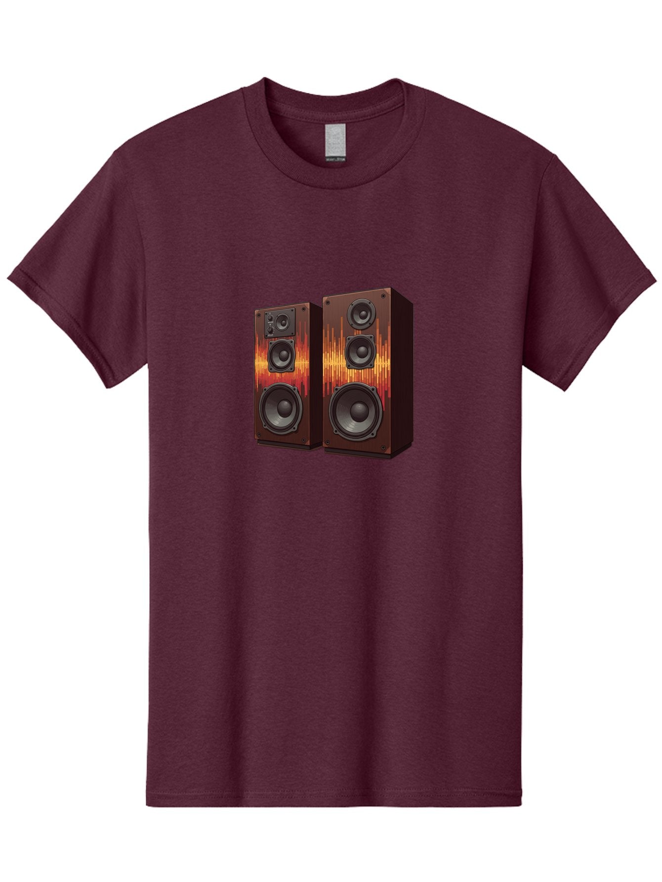 Sound-Wave-Speakers Men'S Graphic Tee, 100% Cotton, Comfortable Casual Summer Wear, Machine Washable, High-Quality Speakers, Home Audio System, Sound Wave Design, Speaker Cabinets, Audio Equipment, Music Lovers, Sound Technology, Bad656 8