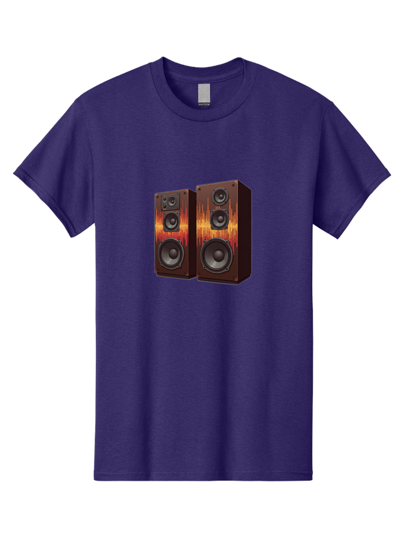Sound-Wave-Speakers Men'S Graphic Tee, 100% Cotton, Comfortable Casual Summer Wear, Machine Washable, High-Quality Speakers, Home Audio System, Sound Wave Design, Speaker Cabinets, Audio Equipment, Music Lovers, Sound Technology, Bad656 8