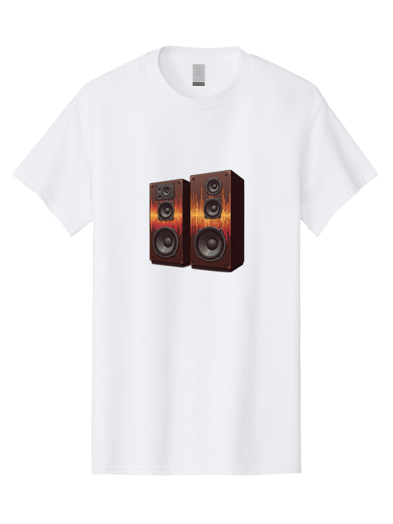 Sound-Wave-Speakers Men'S Graphic Tee, 100% Cotton, Comfortable Casual Summer Wear, Machine Washable, High-Quality Speakers, Home Audio System, Sound Wave Design, Speaker Cabinets, Audio Equipment, Music Lovers, Sound Technology, Bad656 11